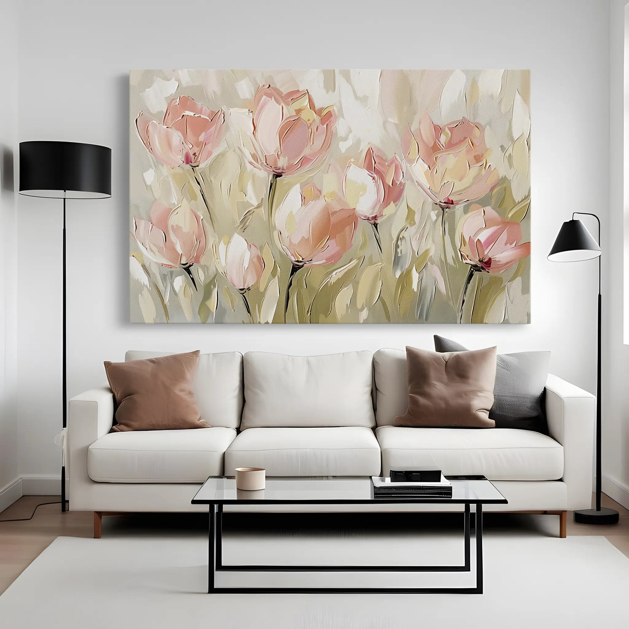 Floral Canvas Wall Art WAD745-F 90 x 60 cm / Stretched on hidden frame