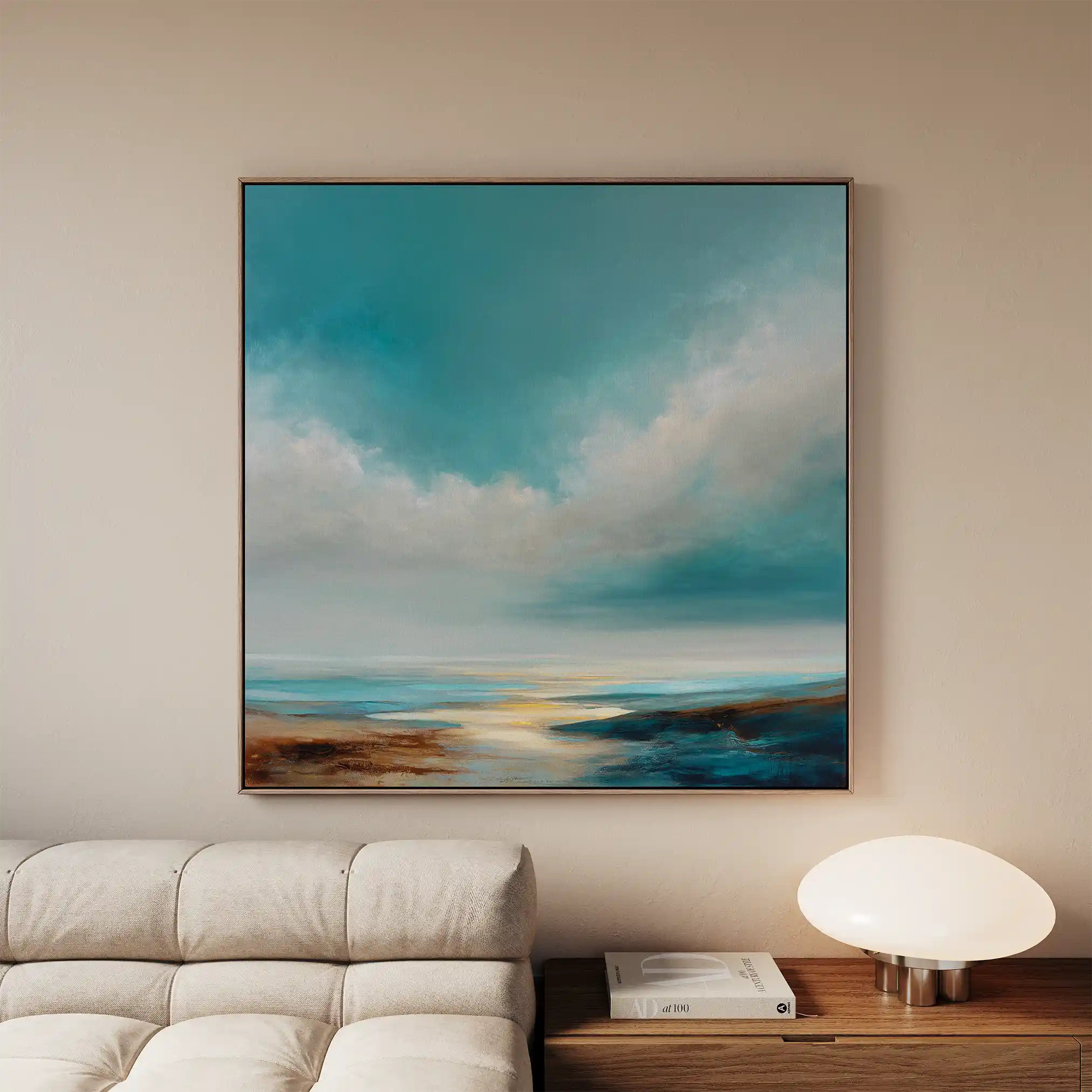 Abstract Canvas Wall Art WAD746-A 80 x 80 cm / Stretched on hidden frame