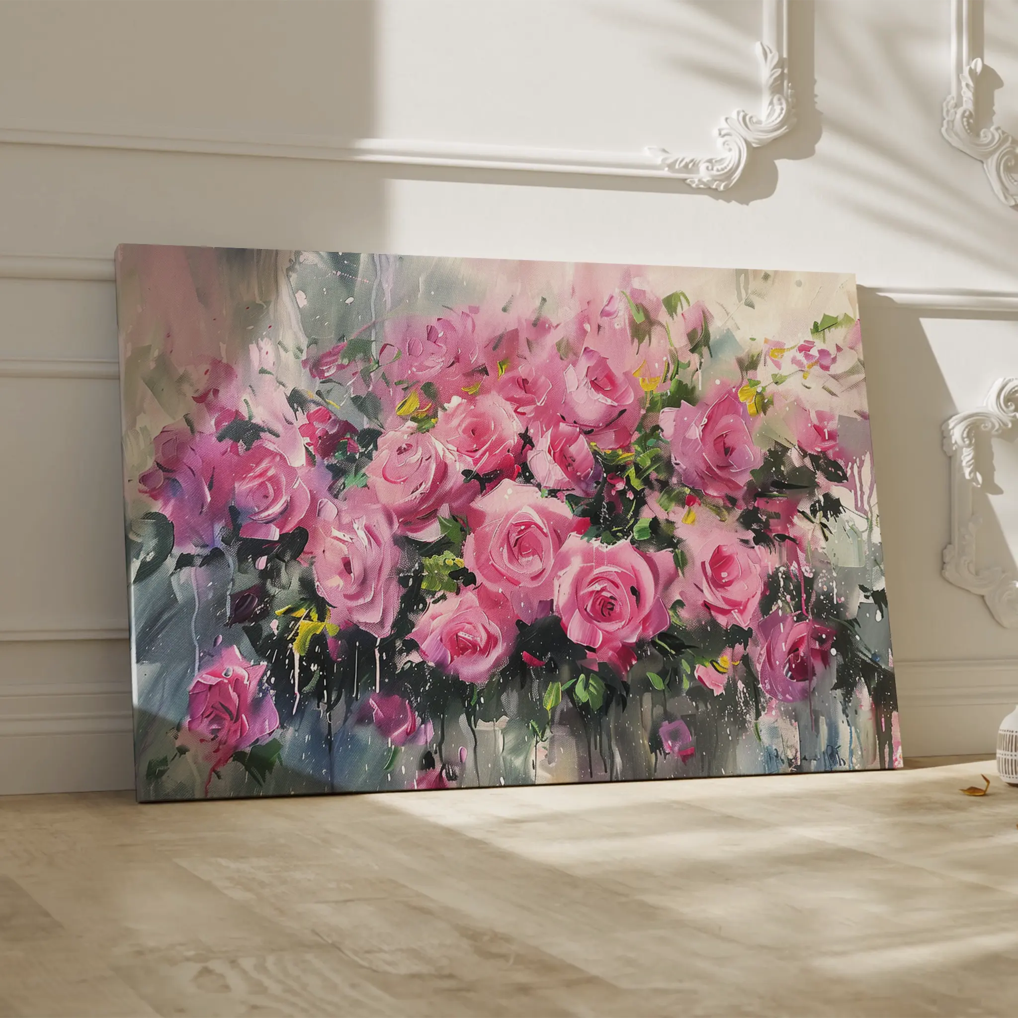 Floral Canvas Wall Art WAD746-F 90 x 60 cm / Stretched on hidden frame