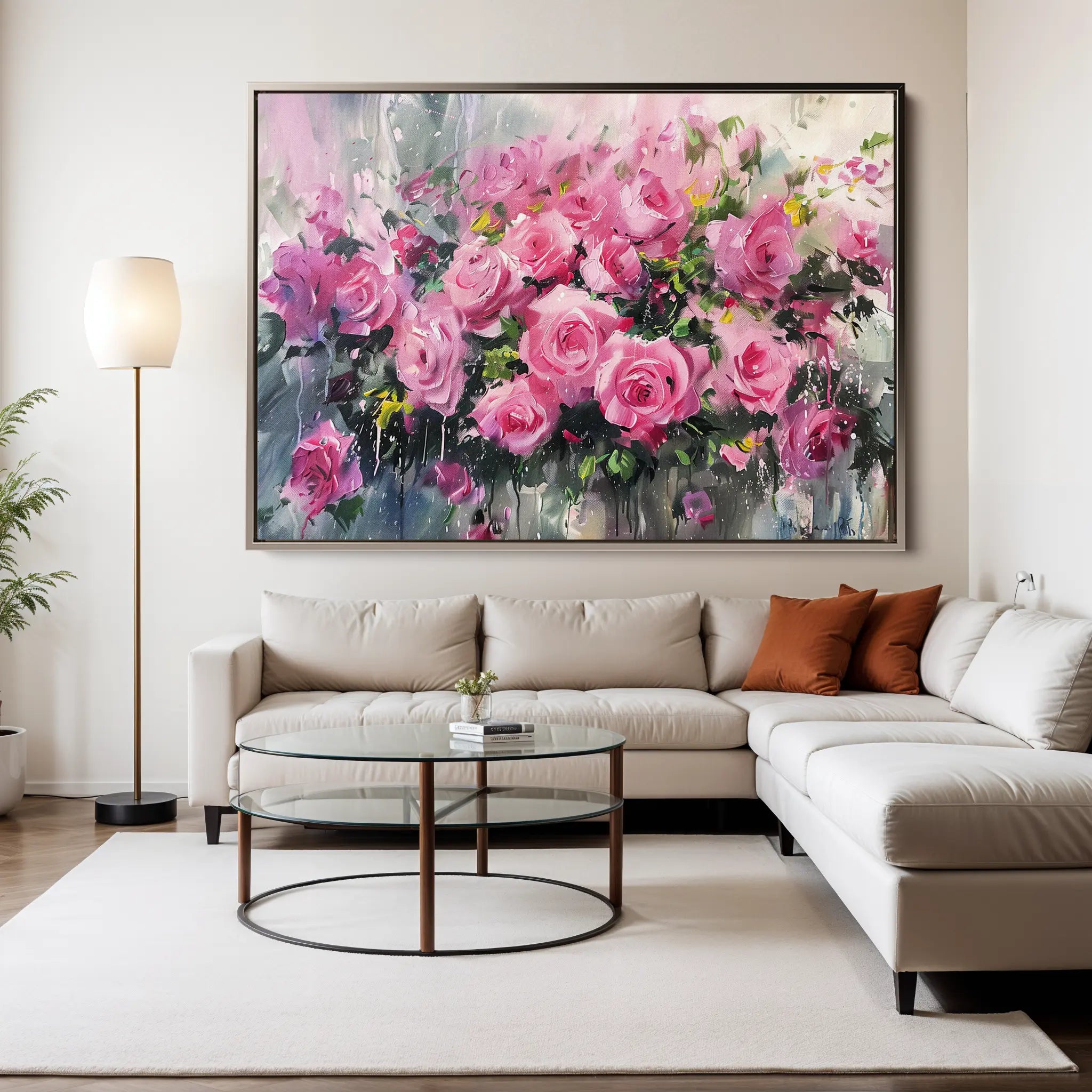 Floral Canvas Wall Art WAD746-F 90 x 60 cm / Stretched on hidden frame