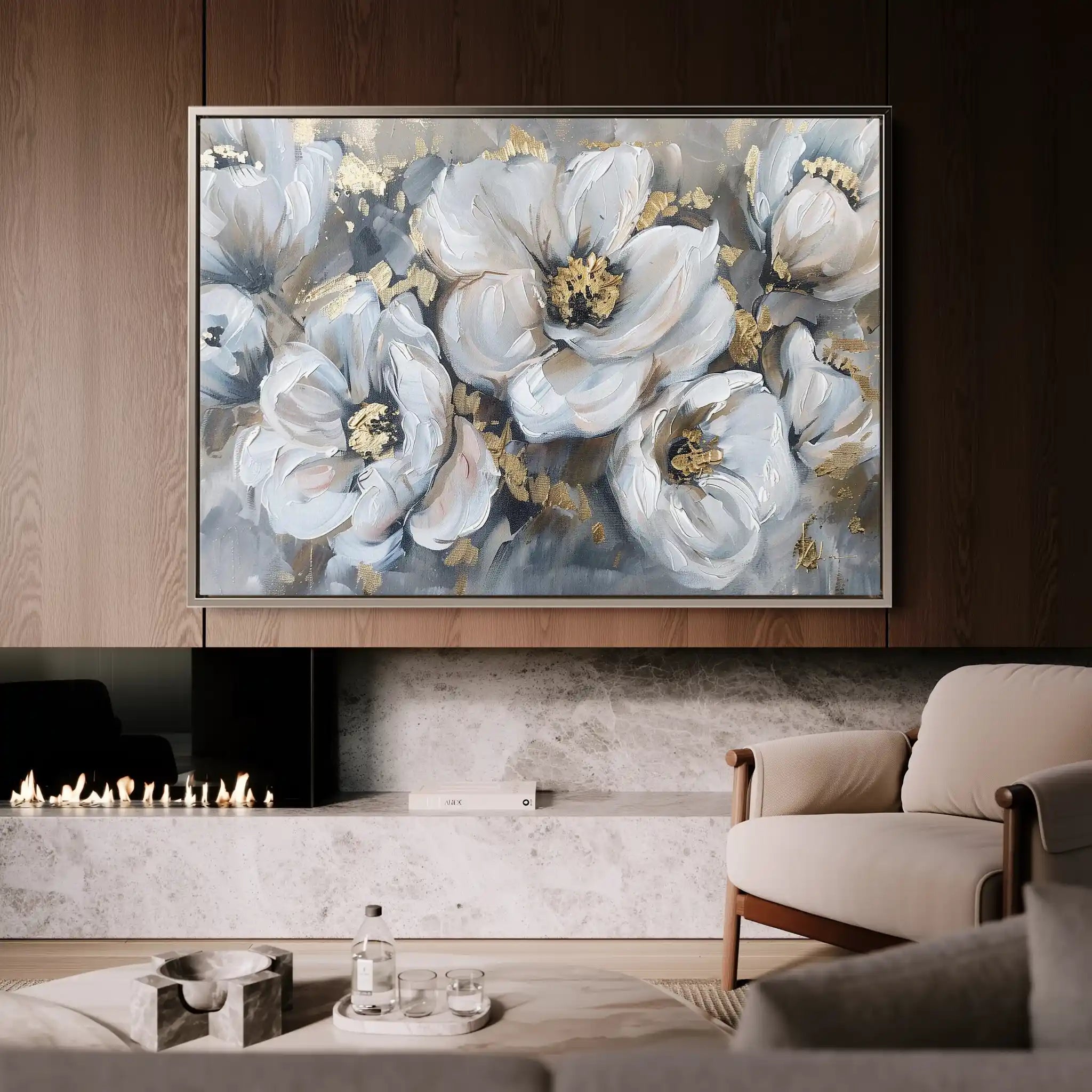 Floral Canvas Wall Art WAD747-F 90 x 60 cm / Stretched on hidden frame