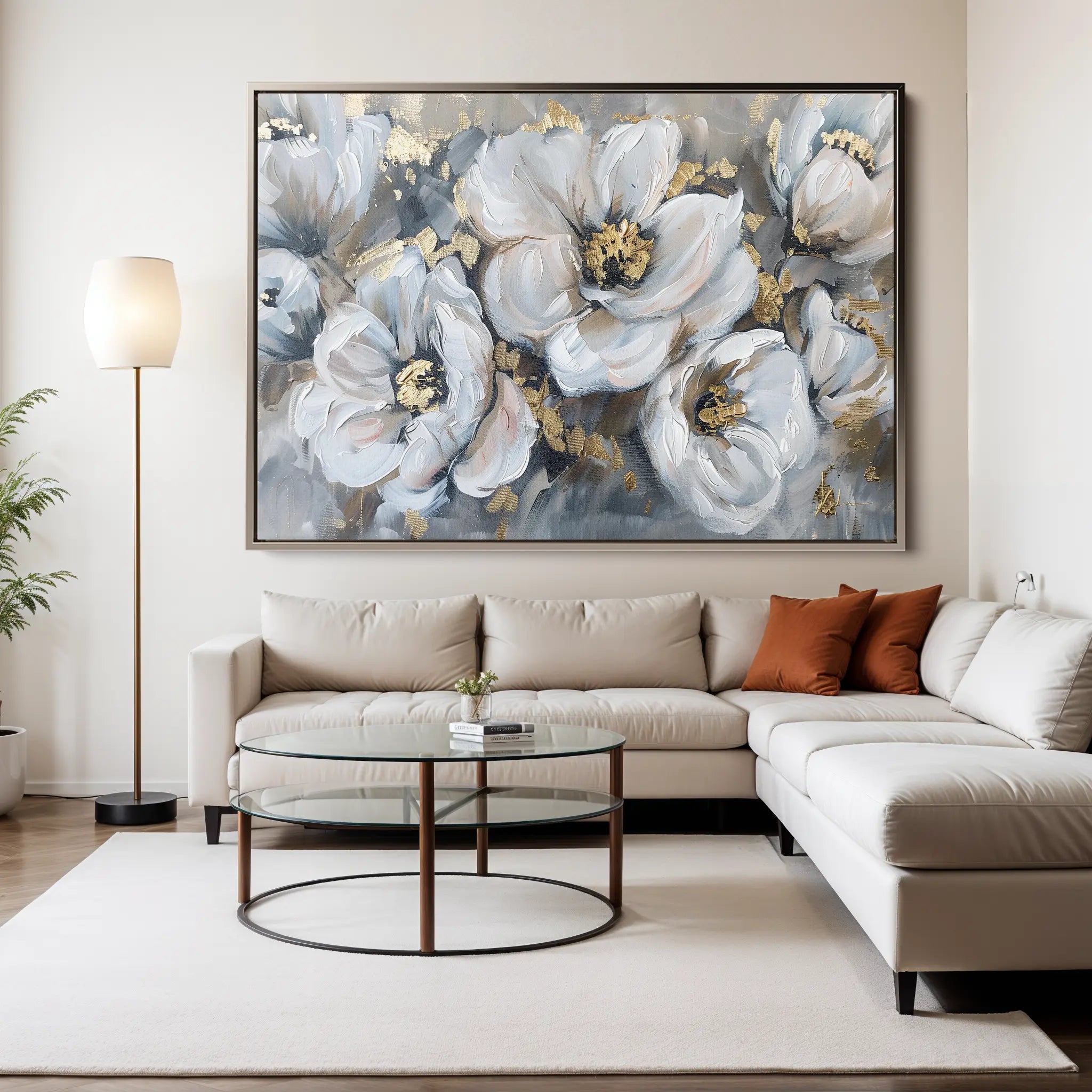 Floral Canvas Wall Art WAD747-F 90 x 60 cm / Stretched on hidden frame