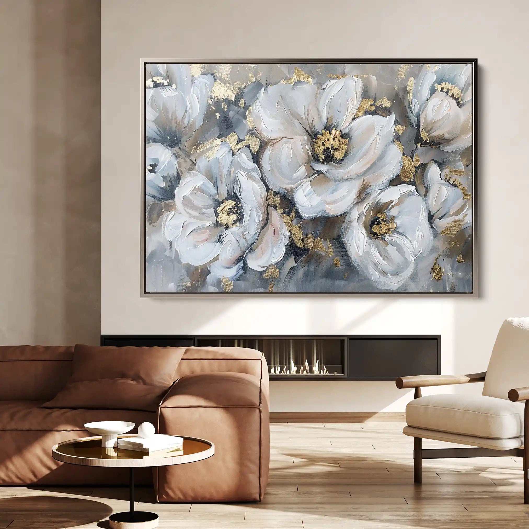 Floral Canvas Wall Art WAD747-F 90 x 60 cm / Stretched on hidden frame