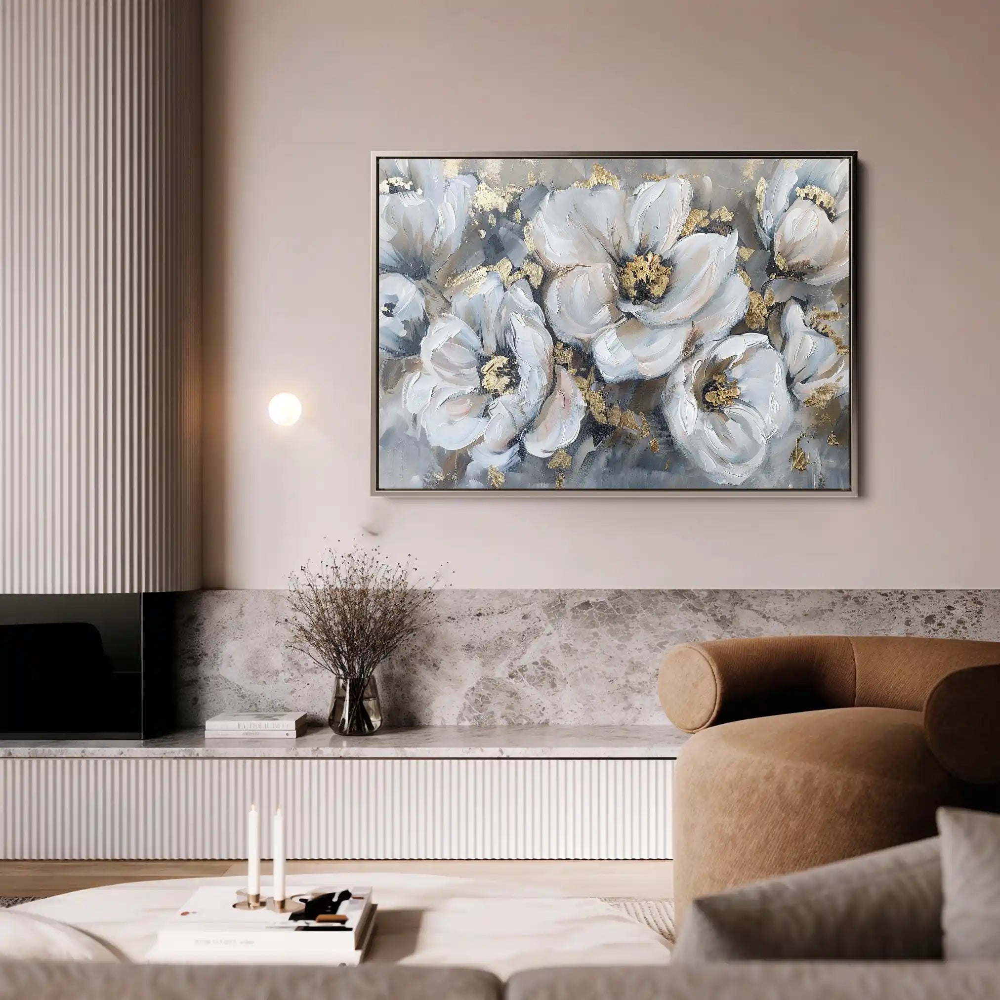 Floral Canvas Wall Art WAD747-F 90 x 60 cm / Stretched on hidden frame