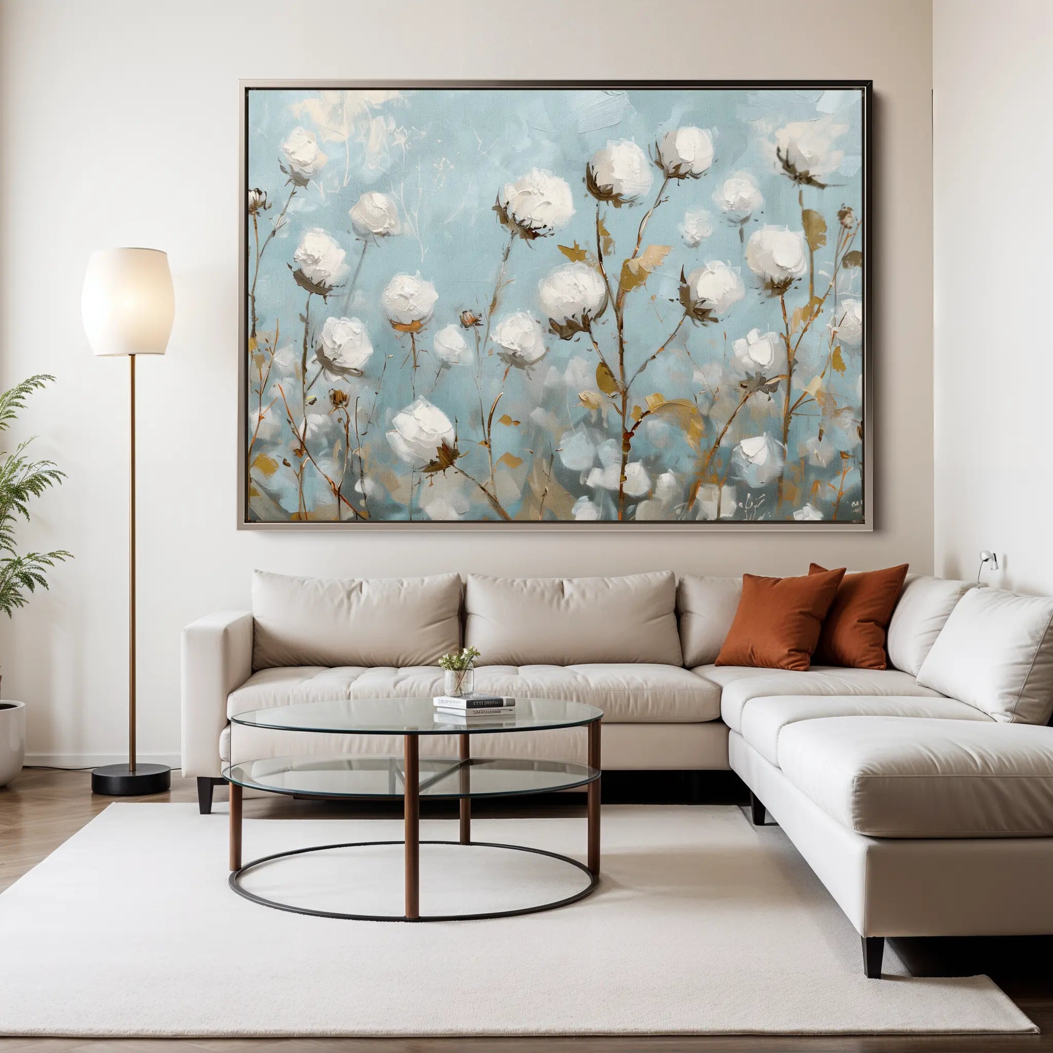 Floral Canvas Wall Art WAD748-F 90 x 60 cm / Stretched on hidden frame