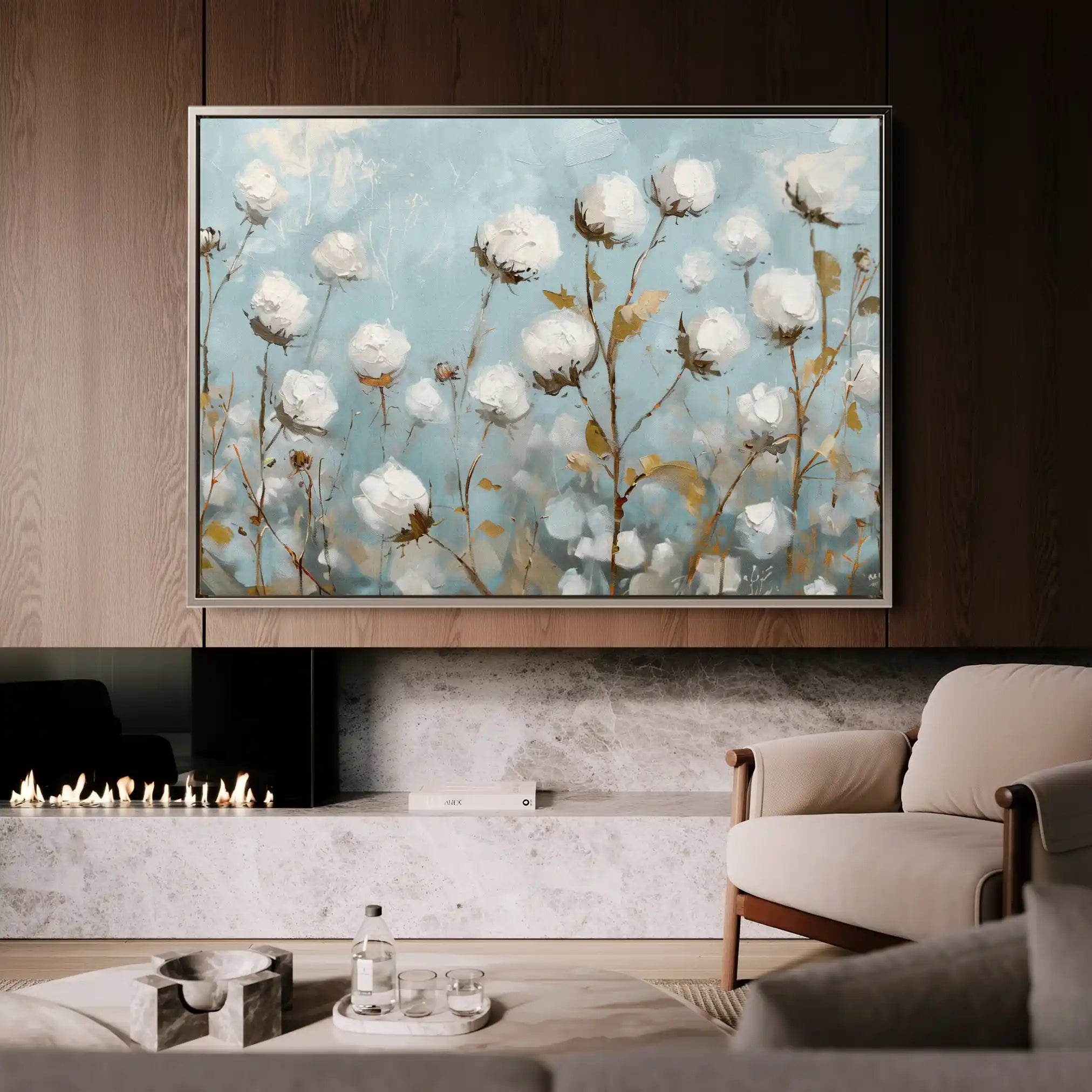 Floral Canvas Wall Art WAD748-F 90 x 60 cm / Stretched on hidden frame
