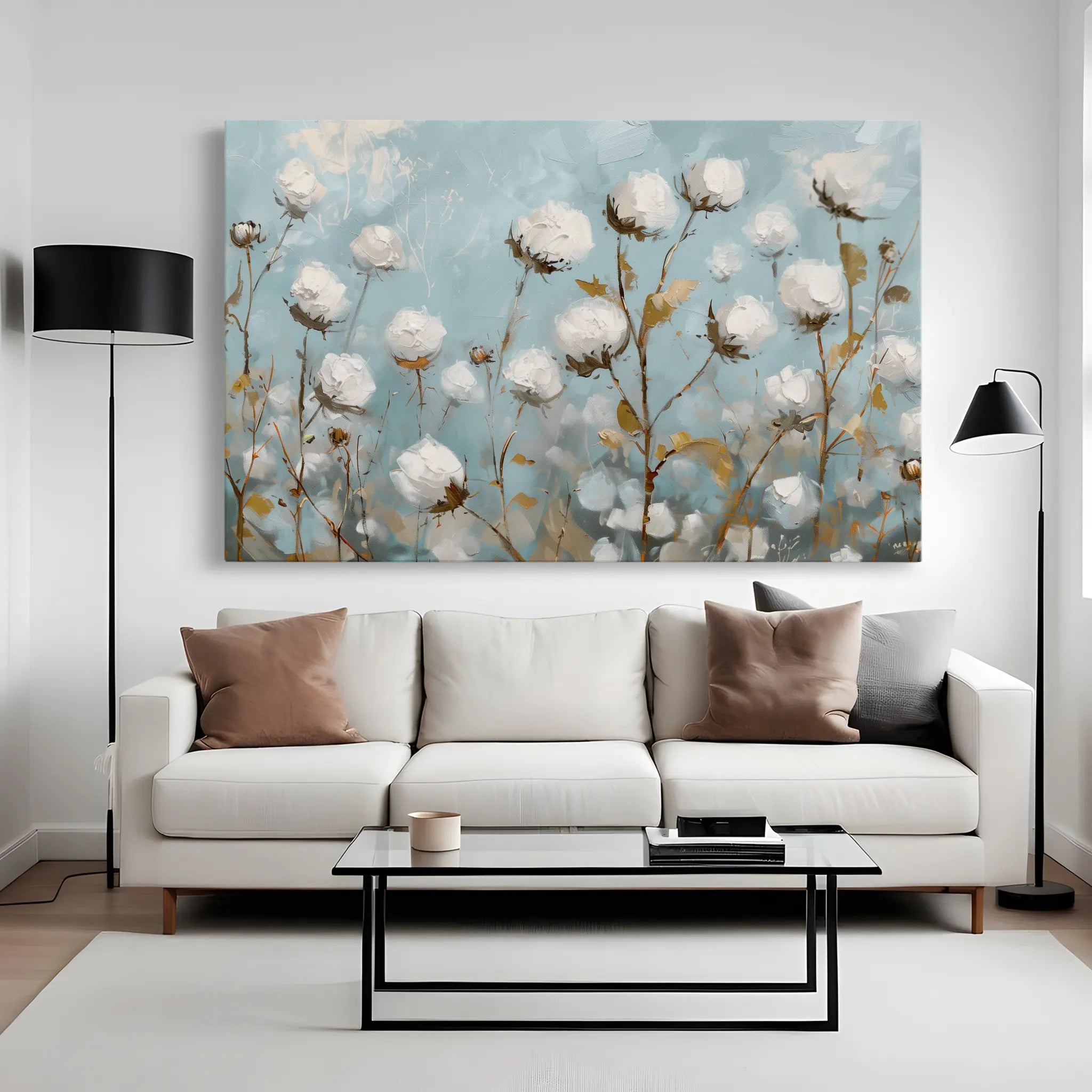 Floral Canvas Wall Art WAD748-F 90 x 60 cm / Stretched on hidden frame