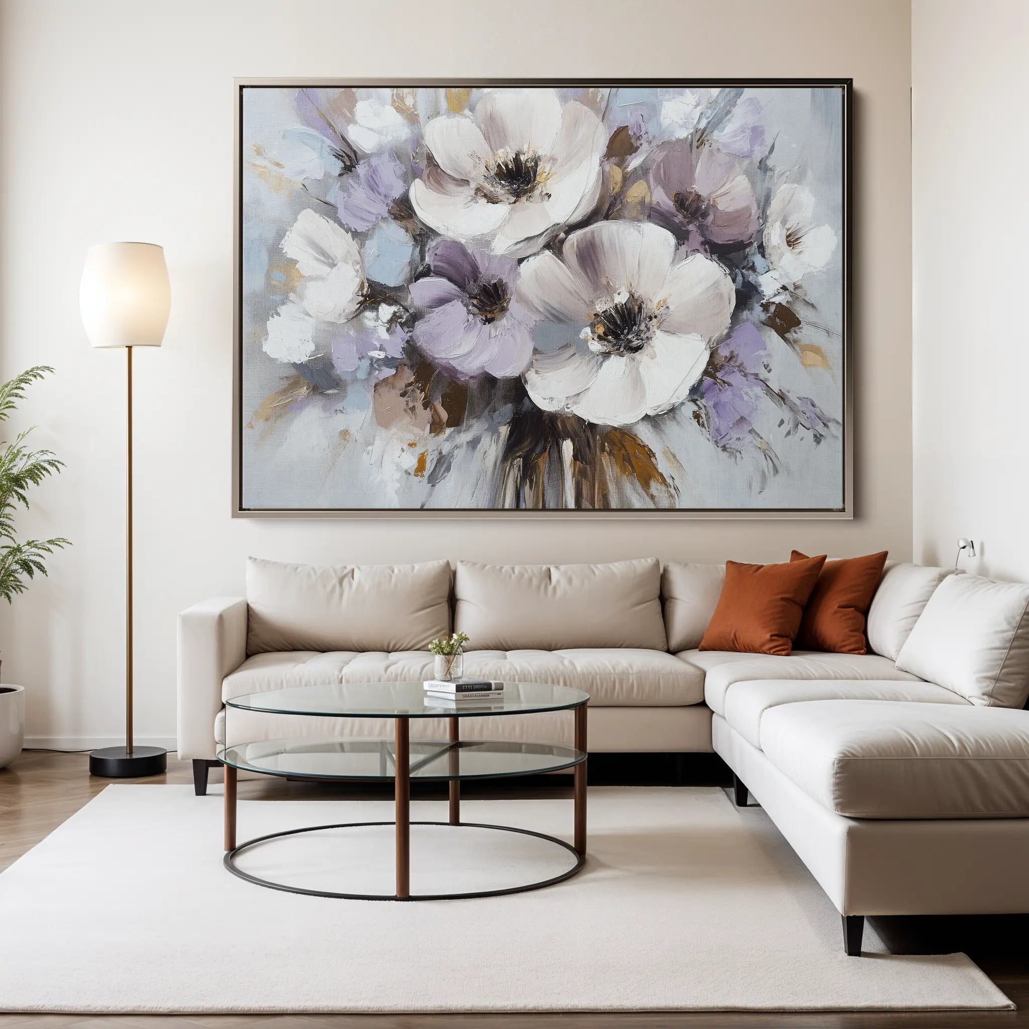 Floral Canvas Wall Art WAD749-F 90 x 60 cm / Stretched on hidden frame