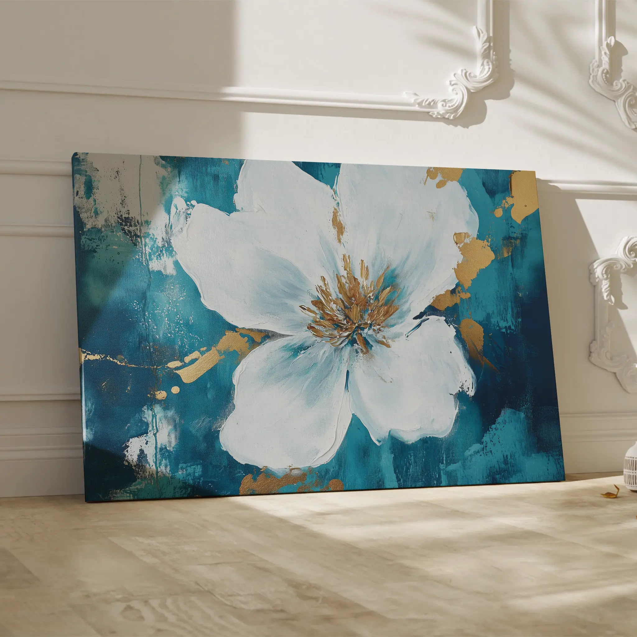 Floral Canvas Wall Art WAD750-F 90 x 60 cm / Stretched on hidden frame