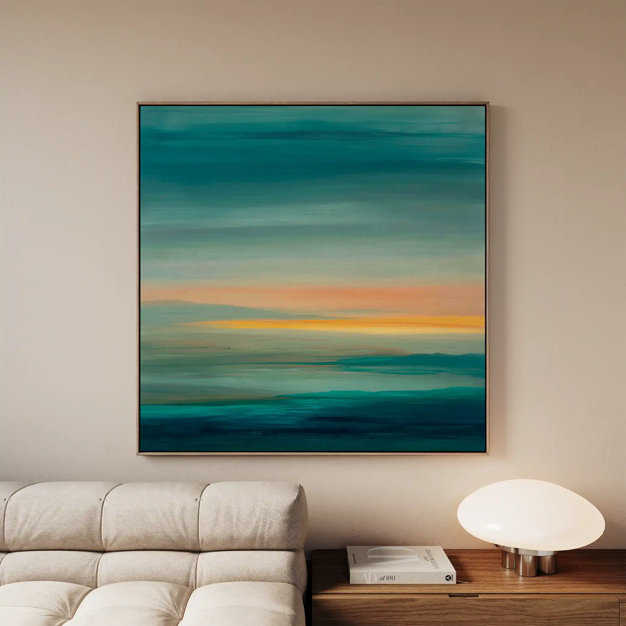 Abstract Canvas Wall Art WAD751-A 80 x 80 cm / Stretched on hidden frame