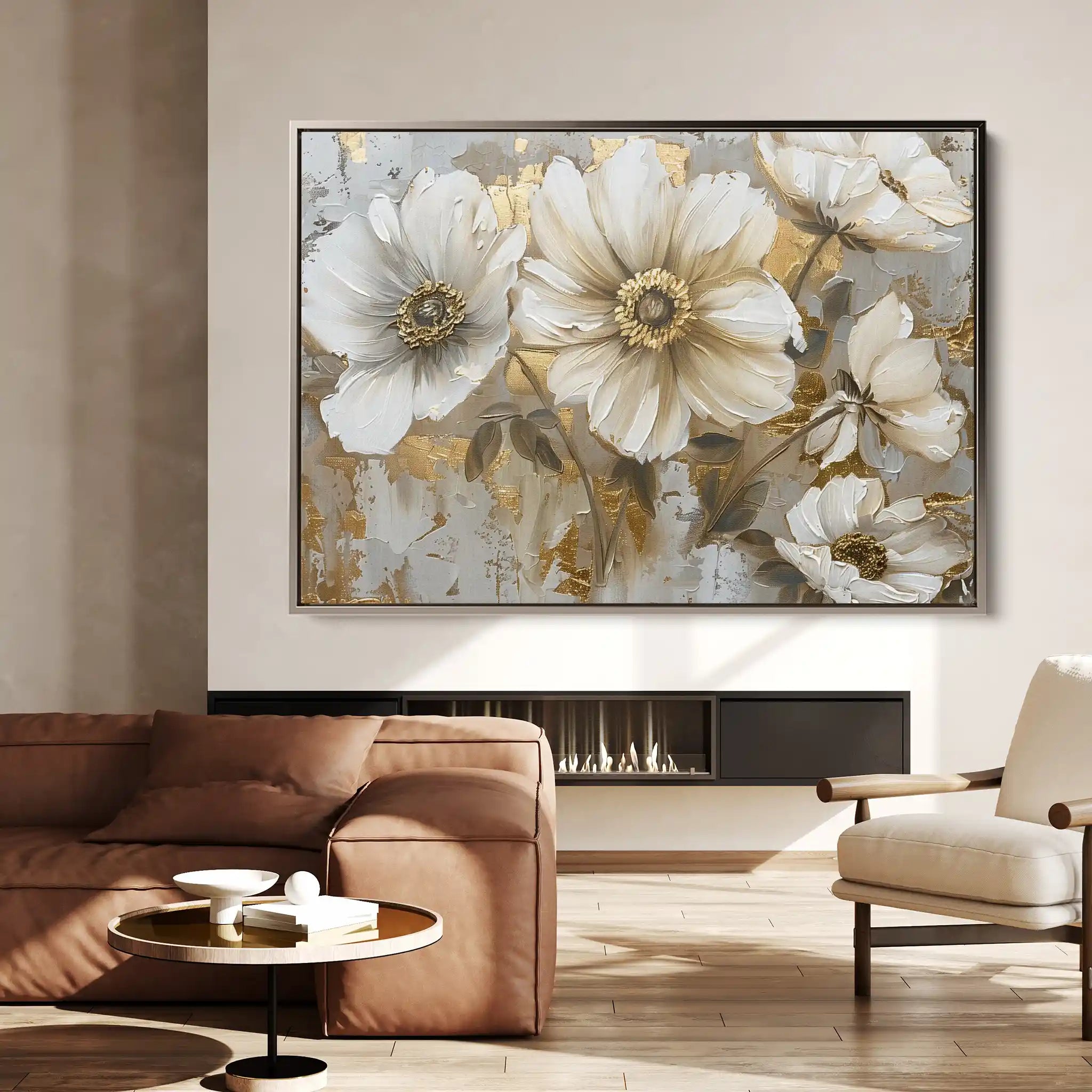 Floral Canvas Wall Art WAD751-F 90 x 60 cm / Stretched on hidden frame