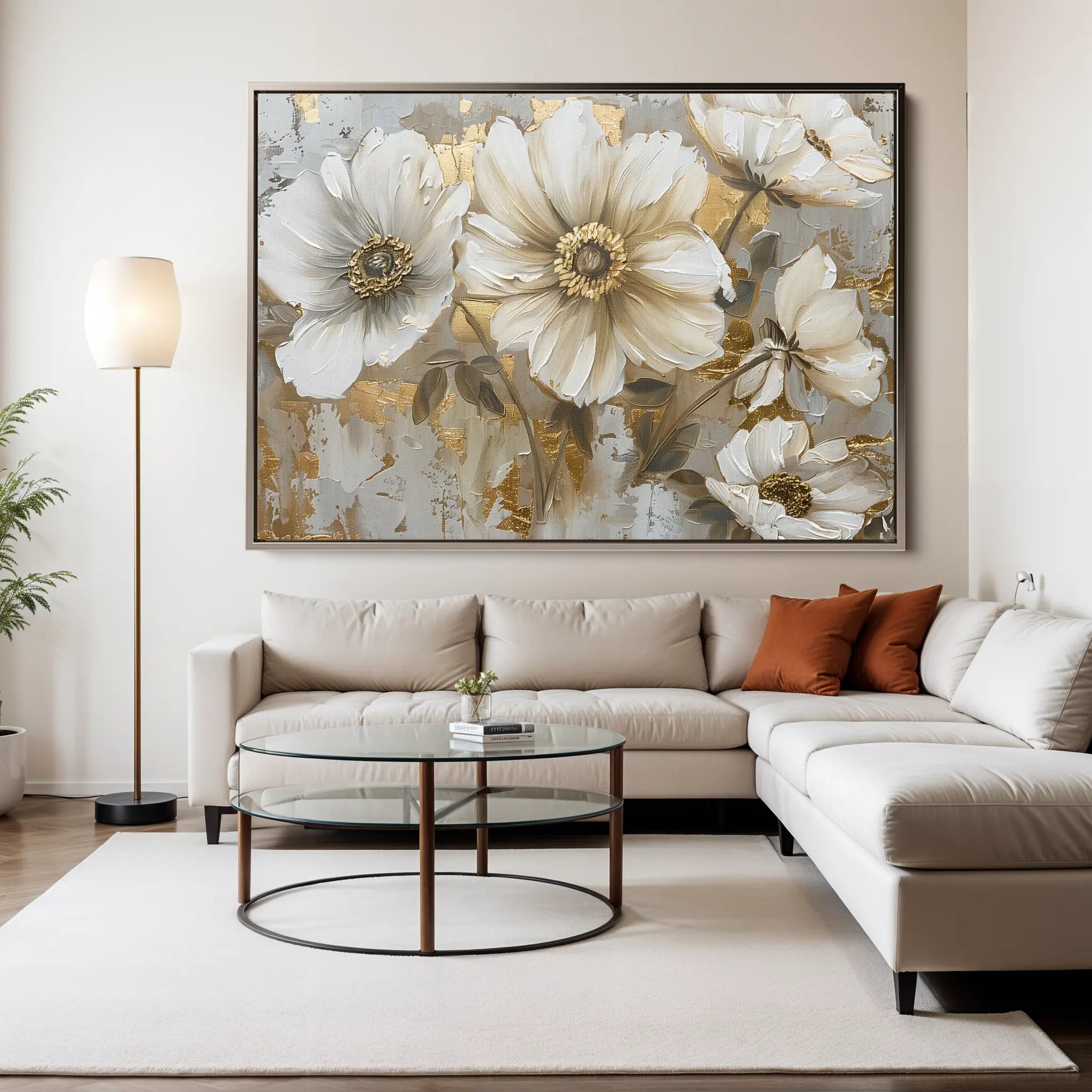 Floral Canvas Wall Art WAD751-F 90 x 60 cm / Stretched on hidden frame