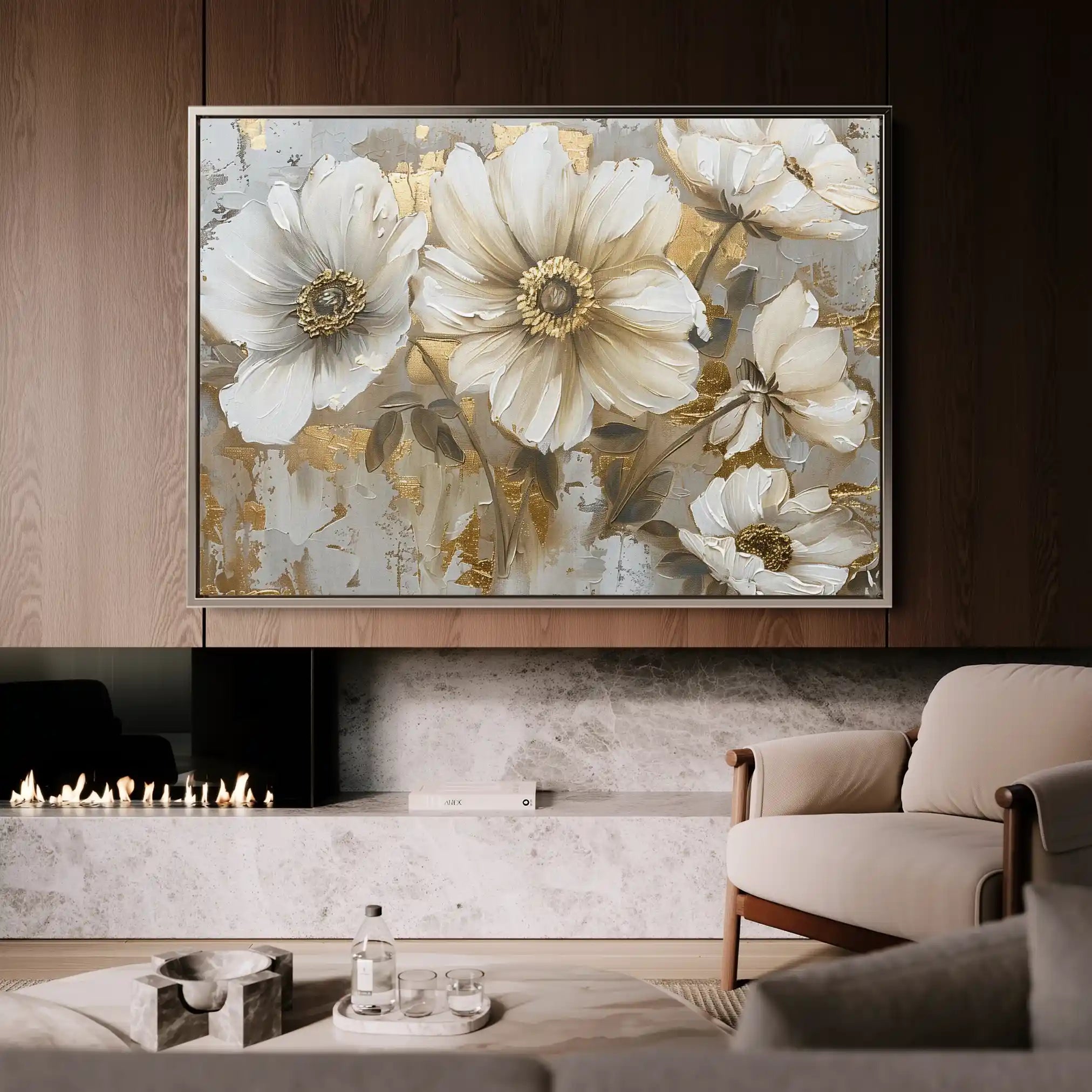 Floral Canvas Wall Art WAD751-F 90 x 60 cm / Stretched on hidden frame