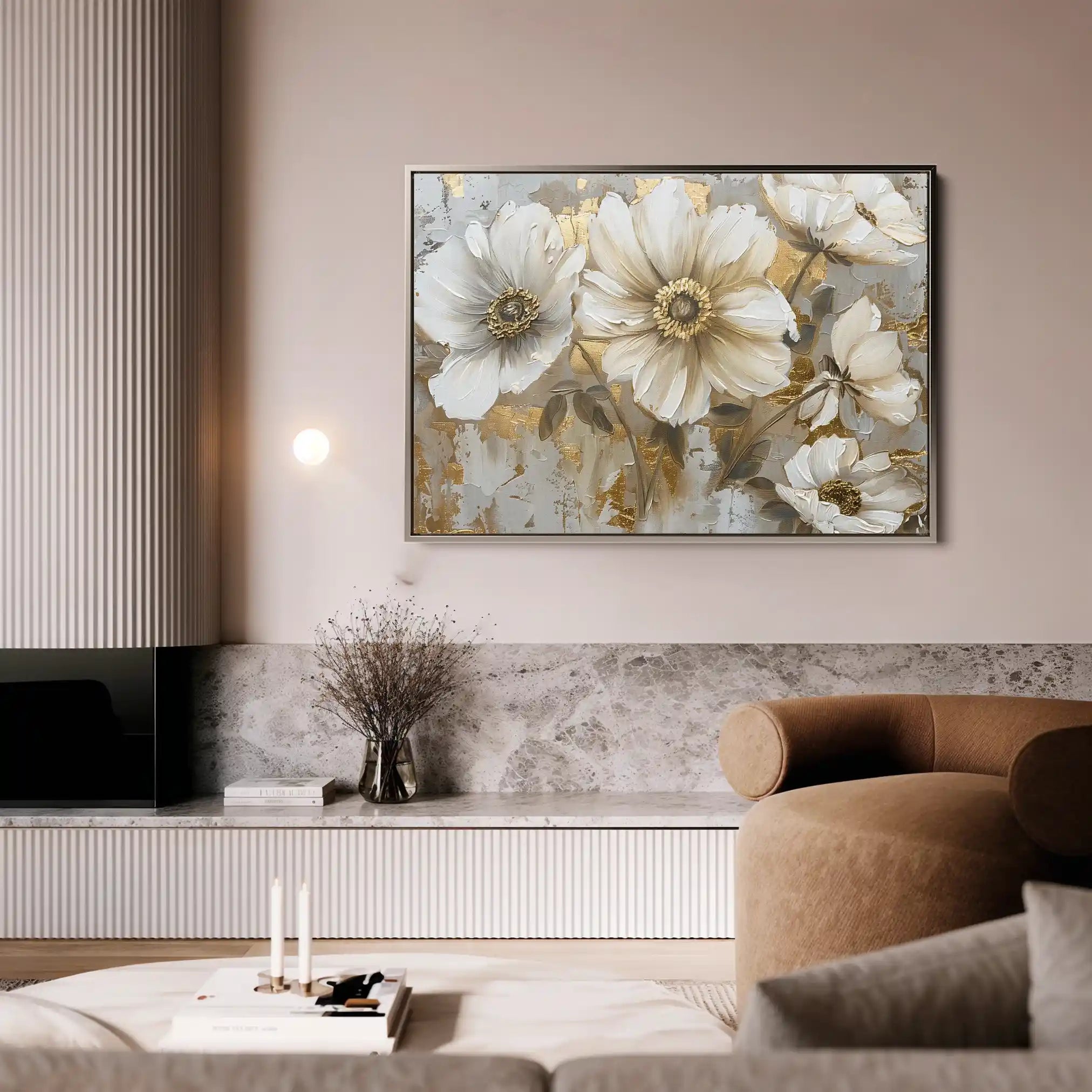 Floral Canvas Wall Art WAD751-F 90 x 60 cm / Stretched on hidden frame