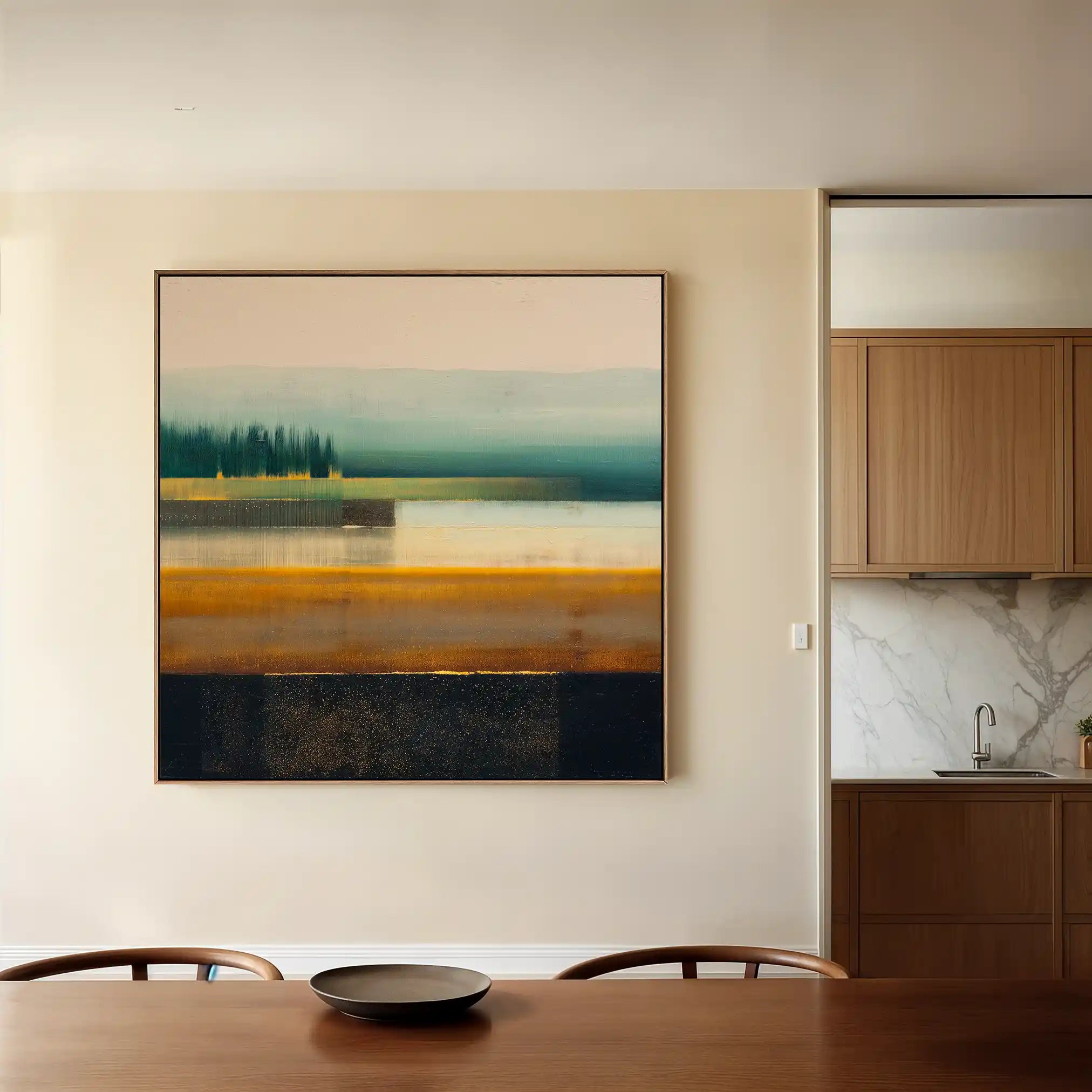 Abstract Canvas Wall Art WAD752-A 80 x 80 cm / Stretched on hidden frame