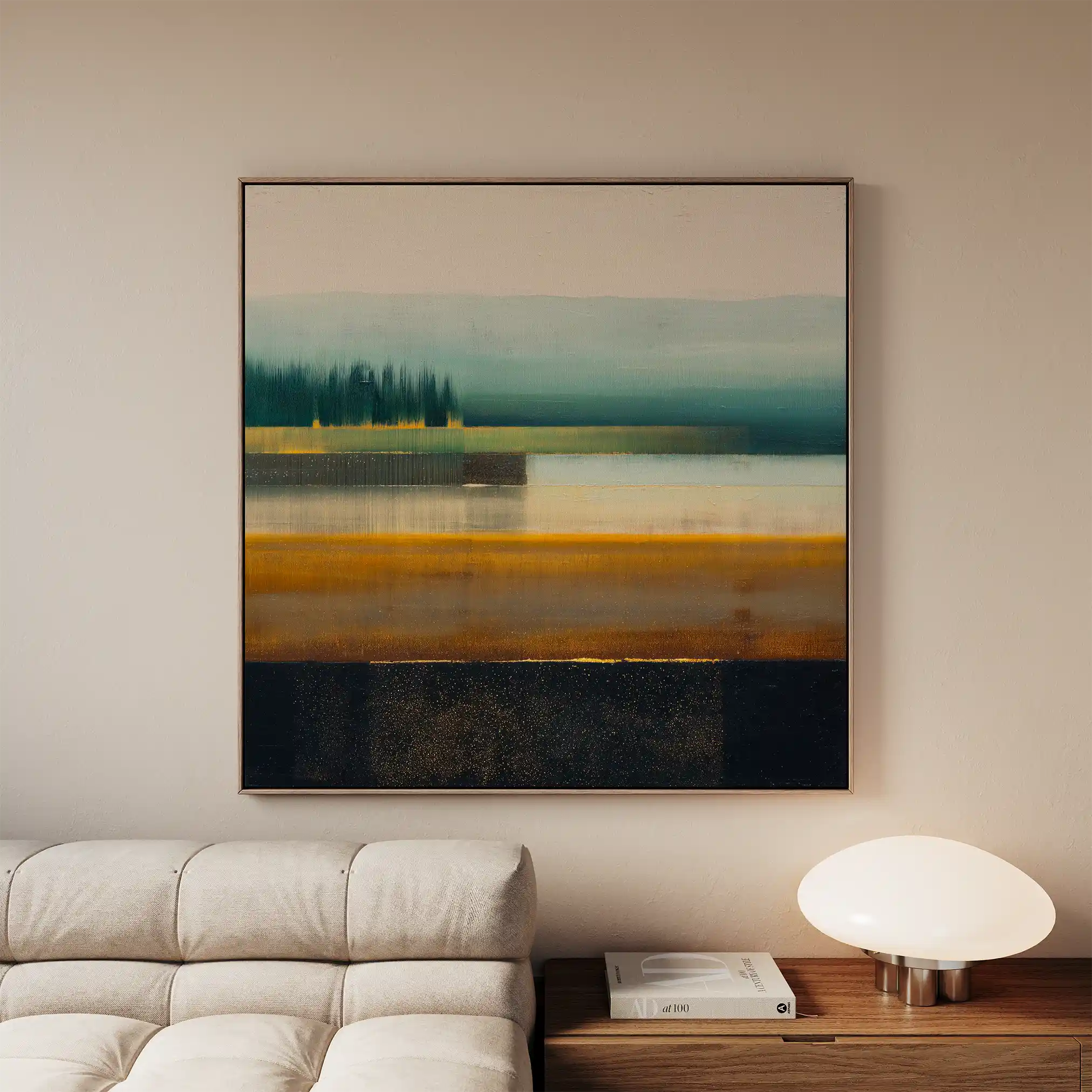 Abstract Canvas Wall Art WAD752-A 80 x 80 cm / Stretched on hidden frame