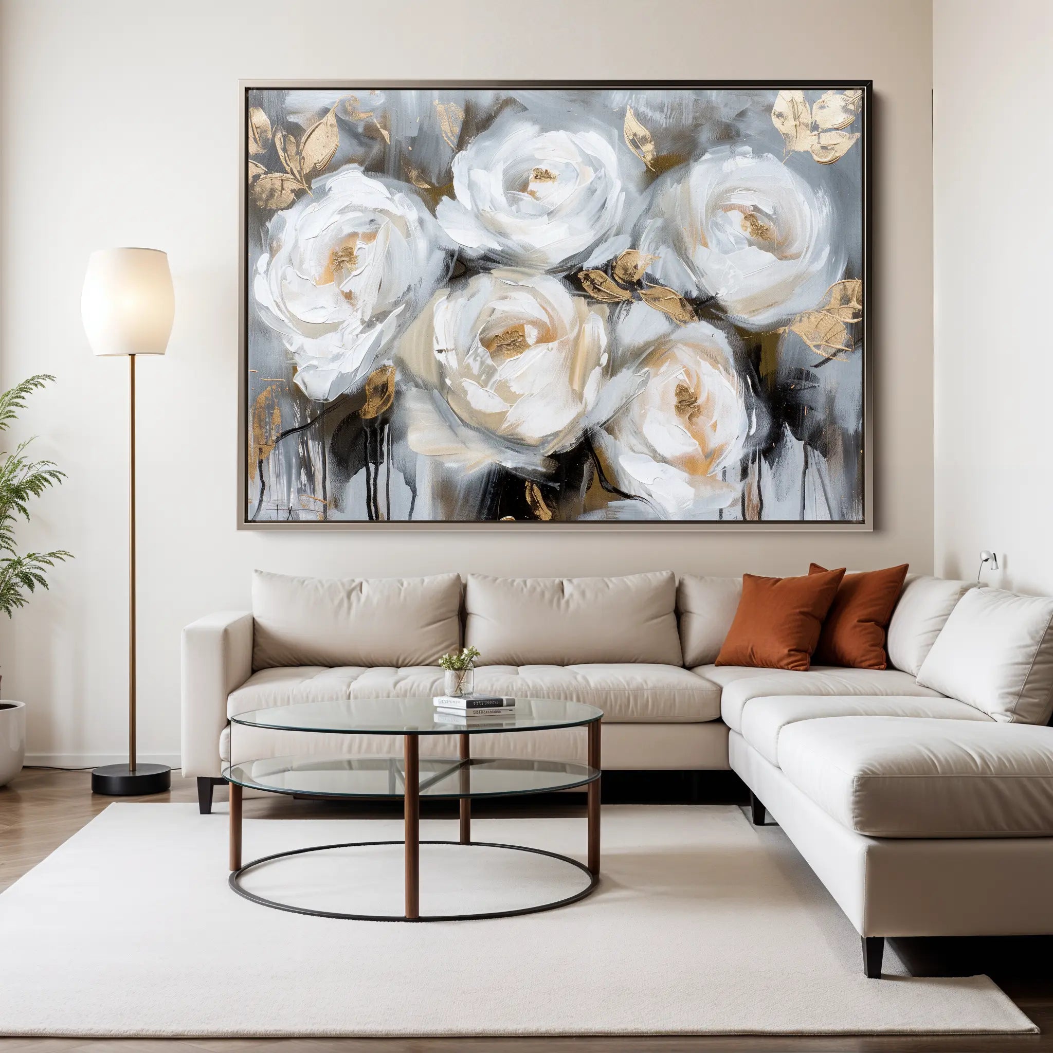 Floral Canvas Wall Art WAD752-F 90 x 60 cm / Stretched on hidden frame