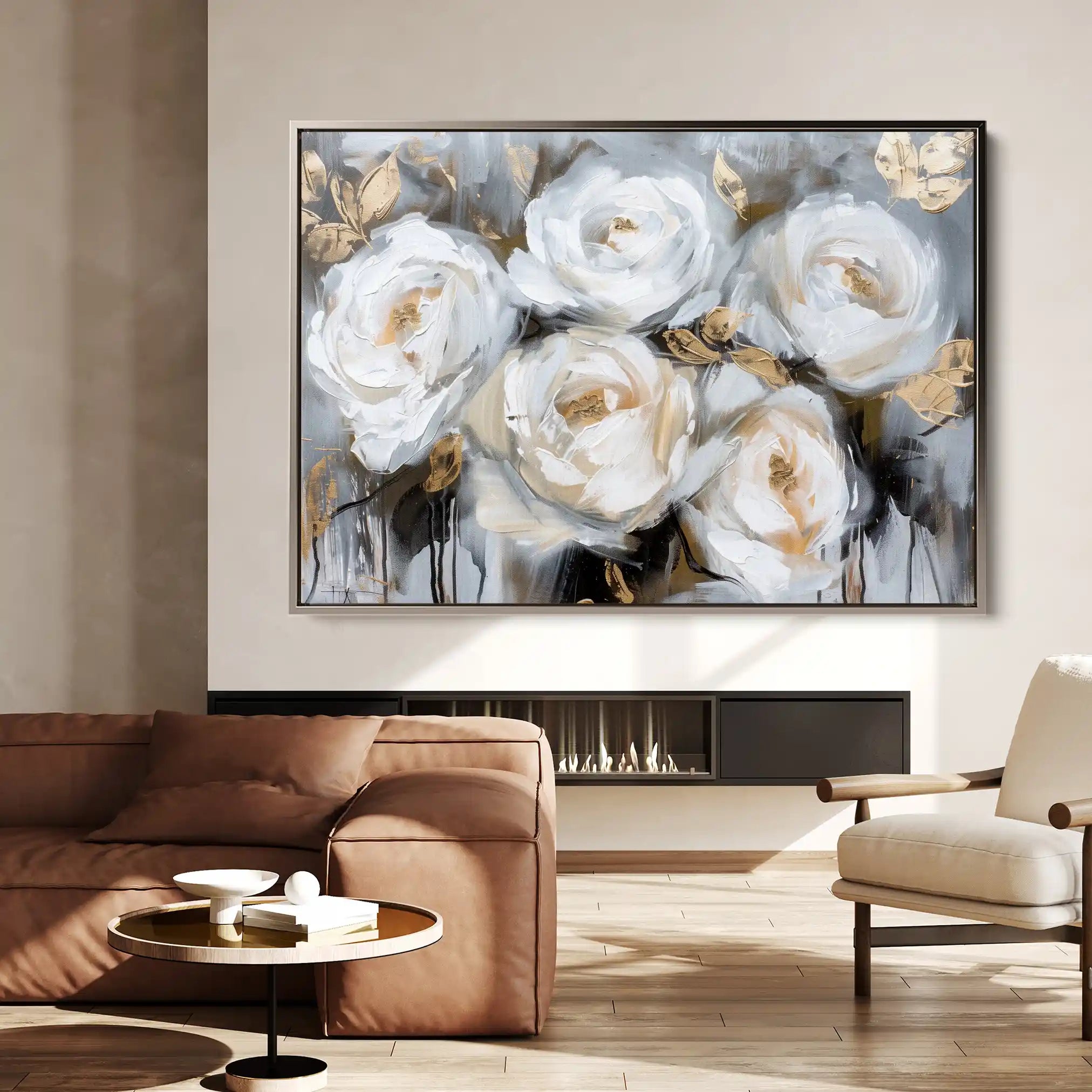 Floral Canvas Wall Art WAD752-F 90 x 60 cm / Stretched on hidden frame
