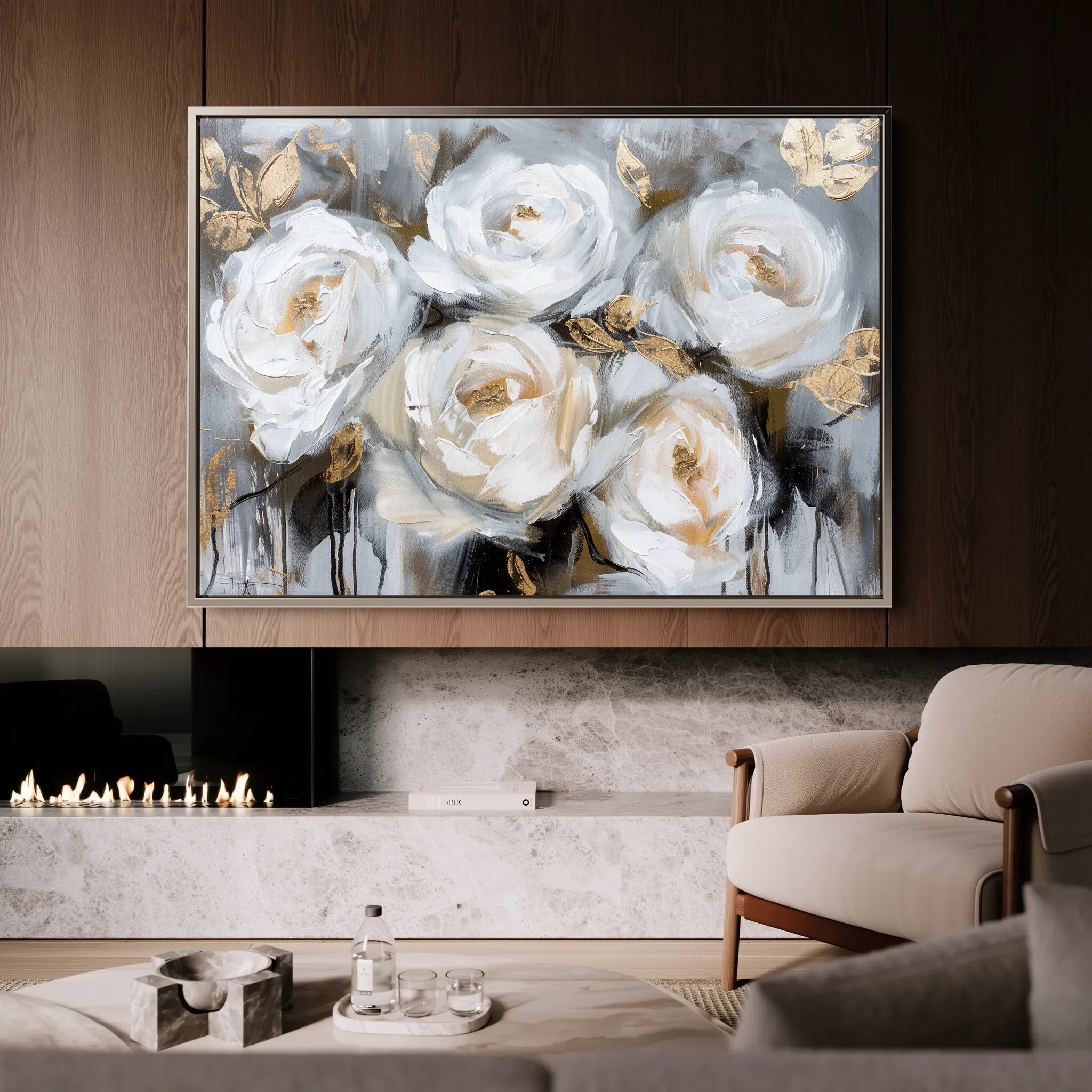 Floral Canvas Wall Art WAD752-F 90 x 60 cm / Stretched on hidden frame