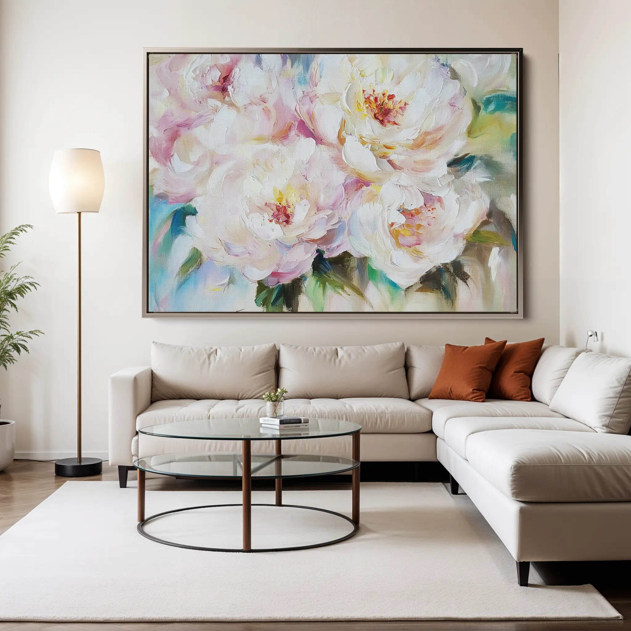 Floral Canvas Wall Art WAD753-F 90 x 60 cm / Stretched on hidden frame