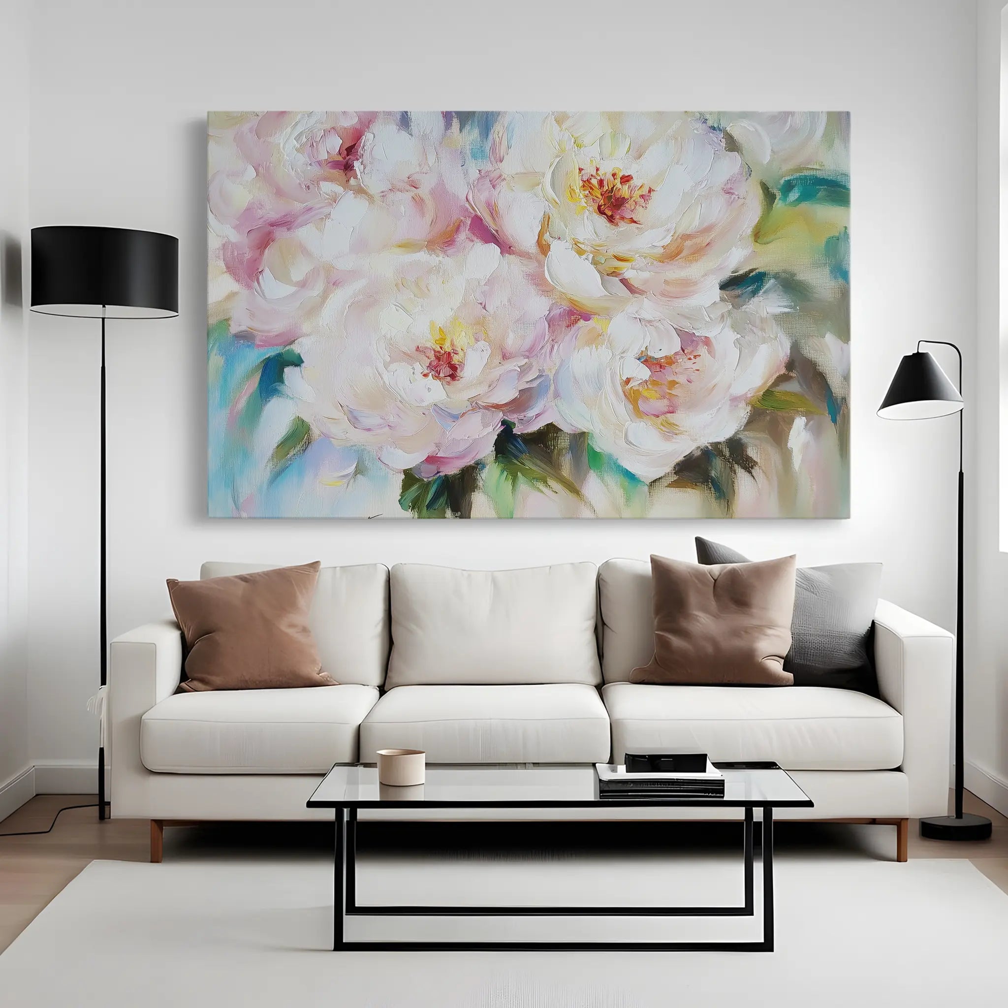 Floral Canvas Wall Art WAD753-F 90 x 60 cm / Stretched on hidden frame