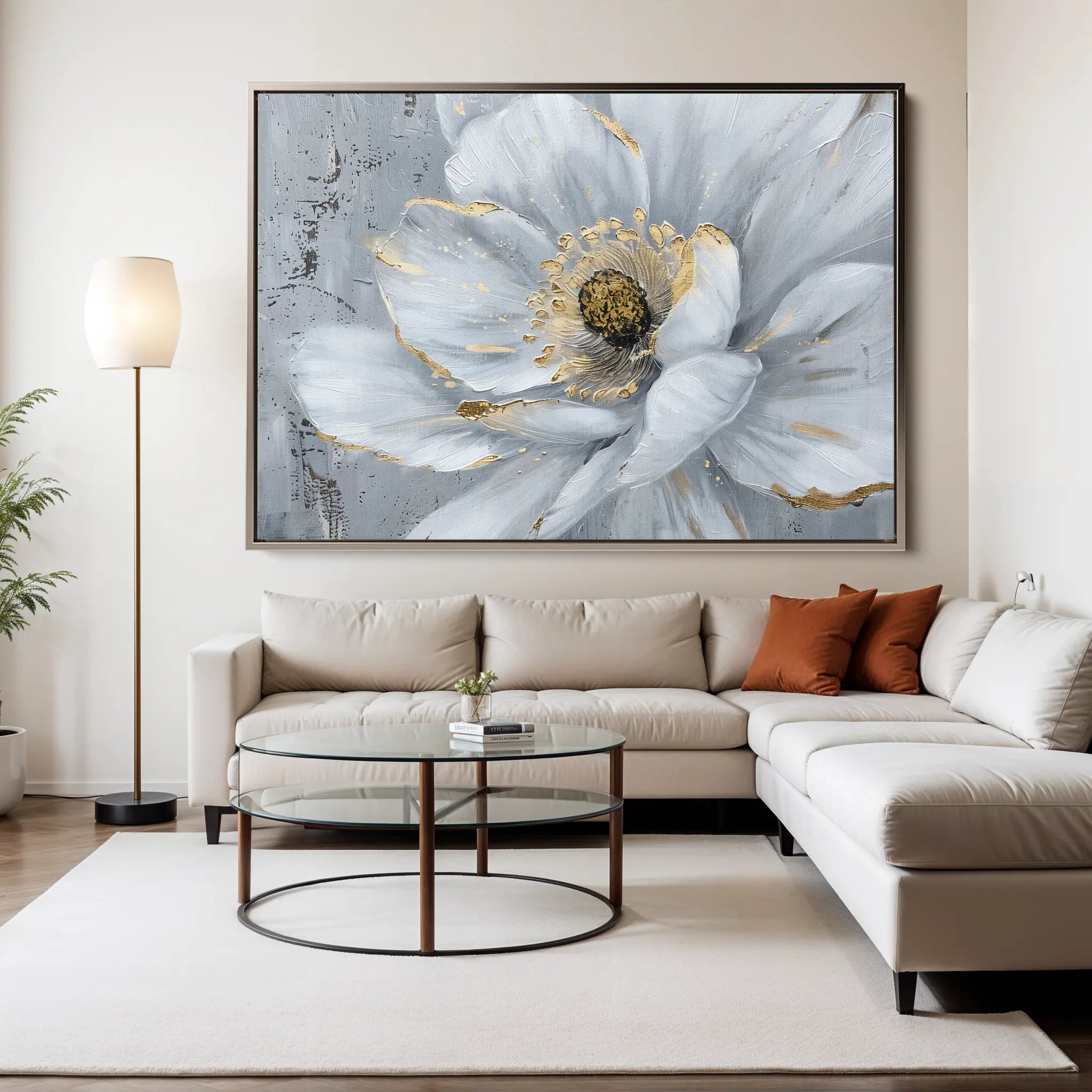 Floral Canvas Wall Art WAD754-F 90 x 60 cm / Stretched on hidden frame