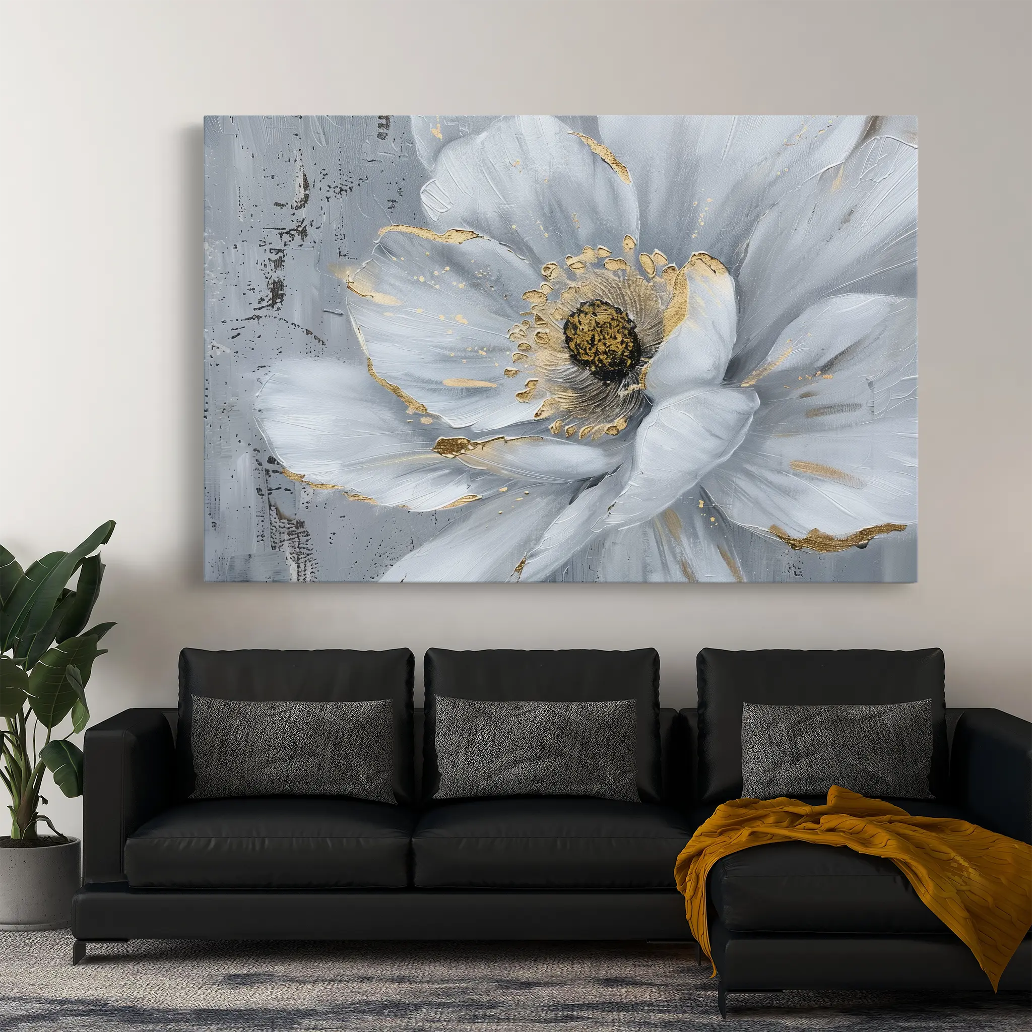 Floral Canvas Wall Art WAD754-F 90 x 60 cm / Stretched on hidden frame