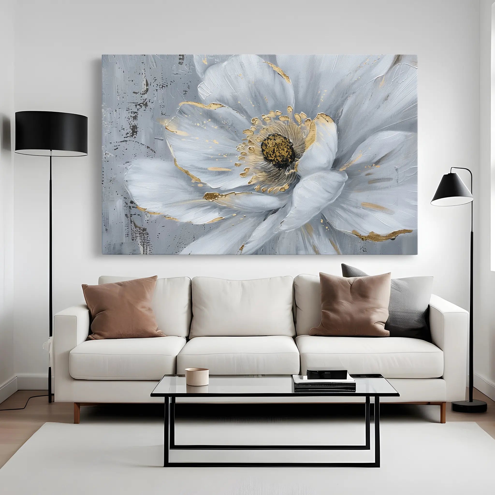 Floral Canvas Wall Art WAD754-F 90 x 60 cm / Stretched on hidden frame