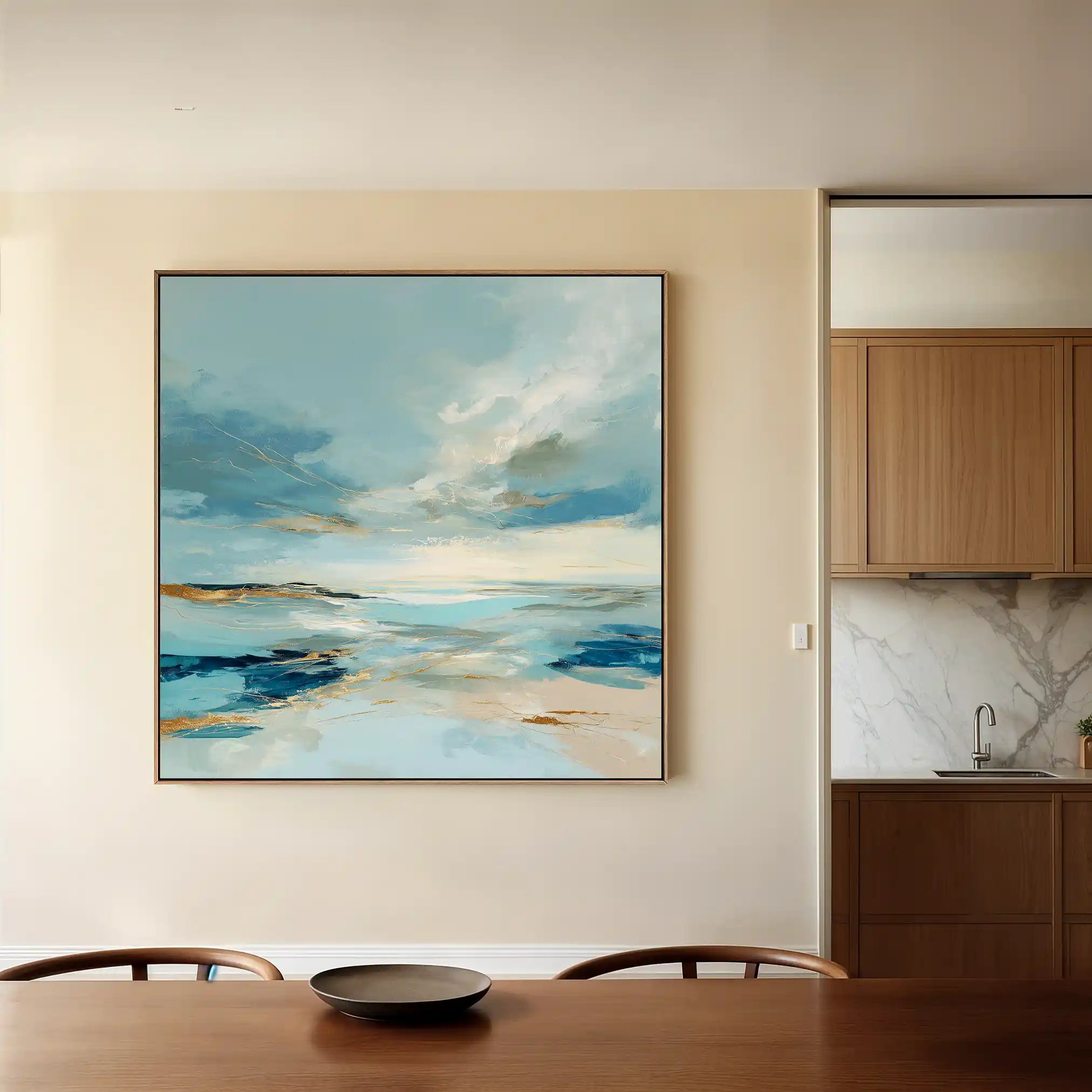 Abstract Canvas Wall Art WAD755-A 80 x 80 cm / Stretched on hidden frame