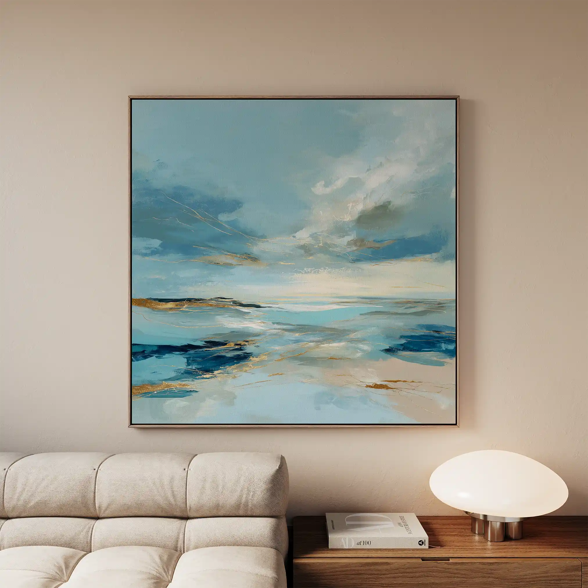 Abstract Canvas Wall Art WAD755-A 80 x 80 cm / Stretched on hidden frame
