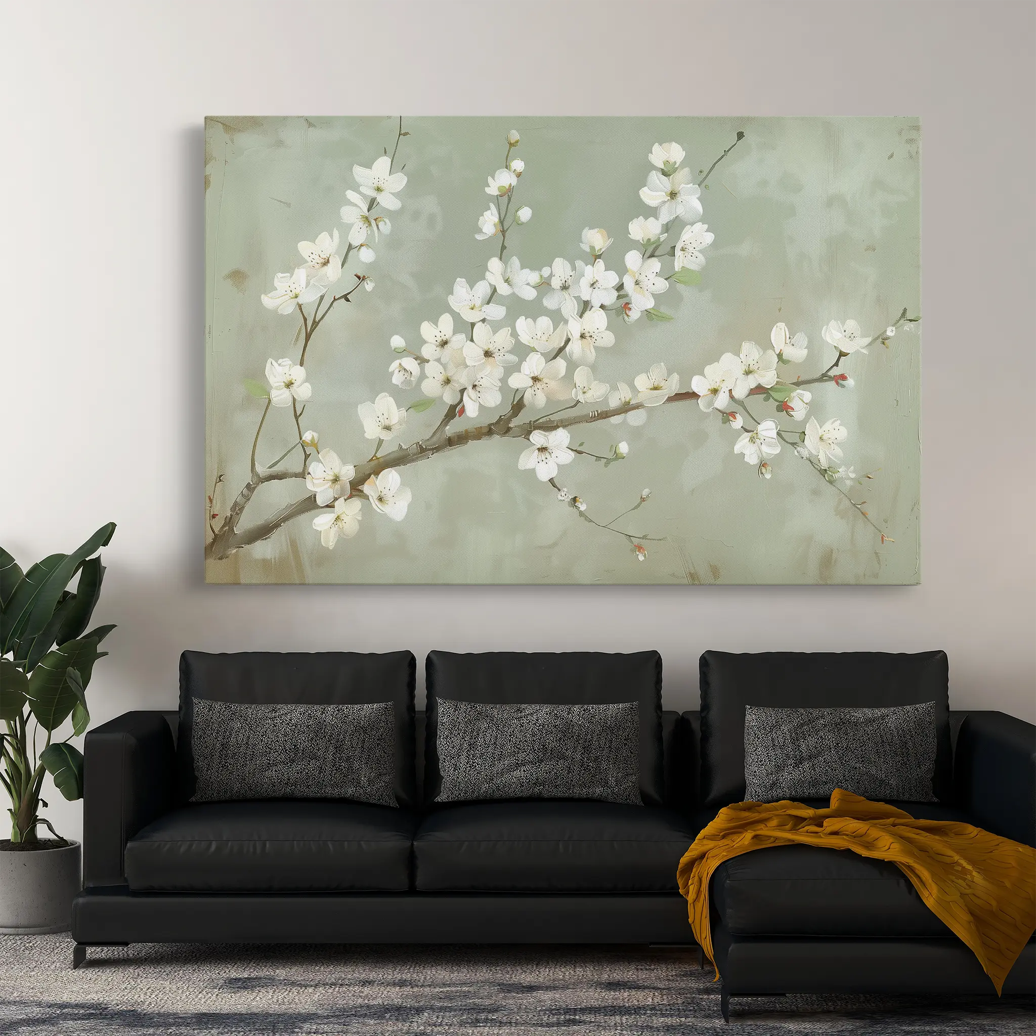 Floral Canvas Wall Art WAD755-F 90 x 60 cm / Stretched on hidden frame