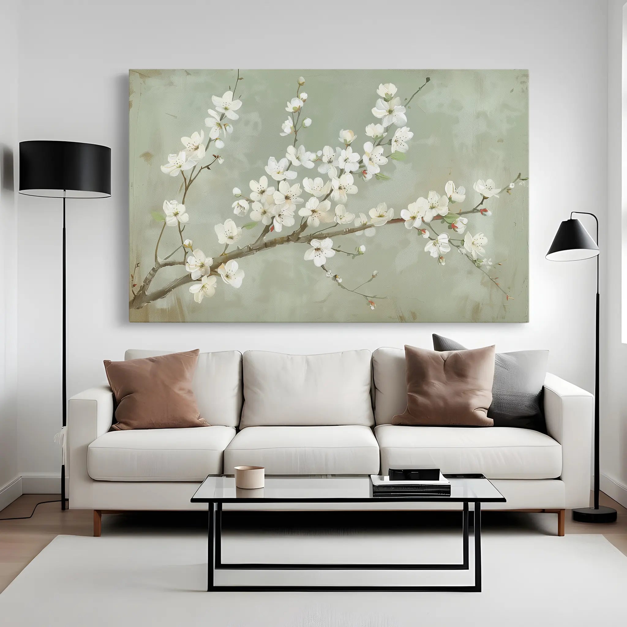 Floral Canvas Wall Art WAD755-F 90 x 60 cm / Stretched on hidden frame