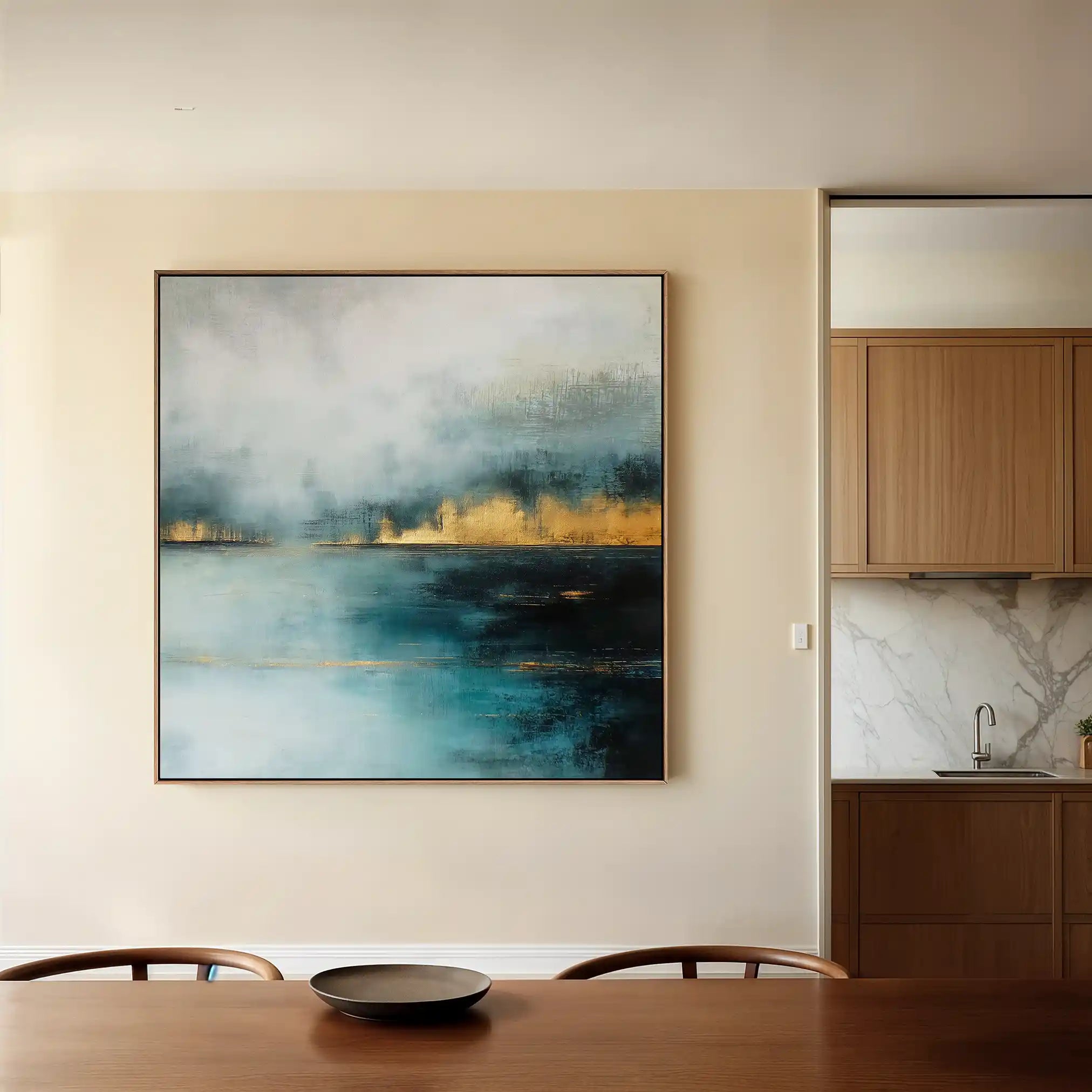 Abstract Canvas Wall Art WAD756-A 80 x 80 cm / Stretched on hidden frame