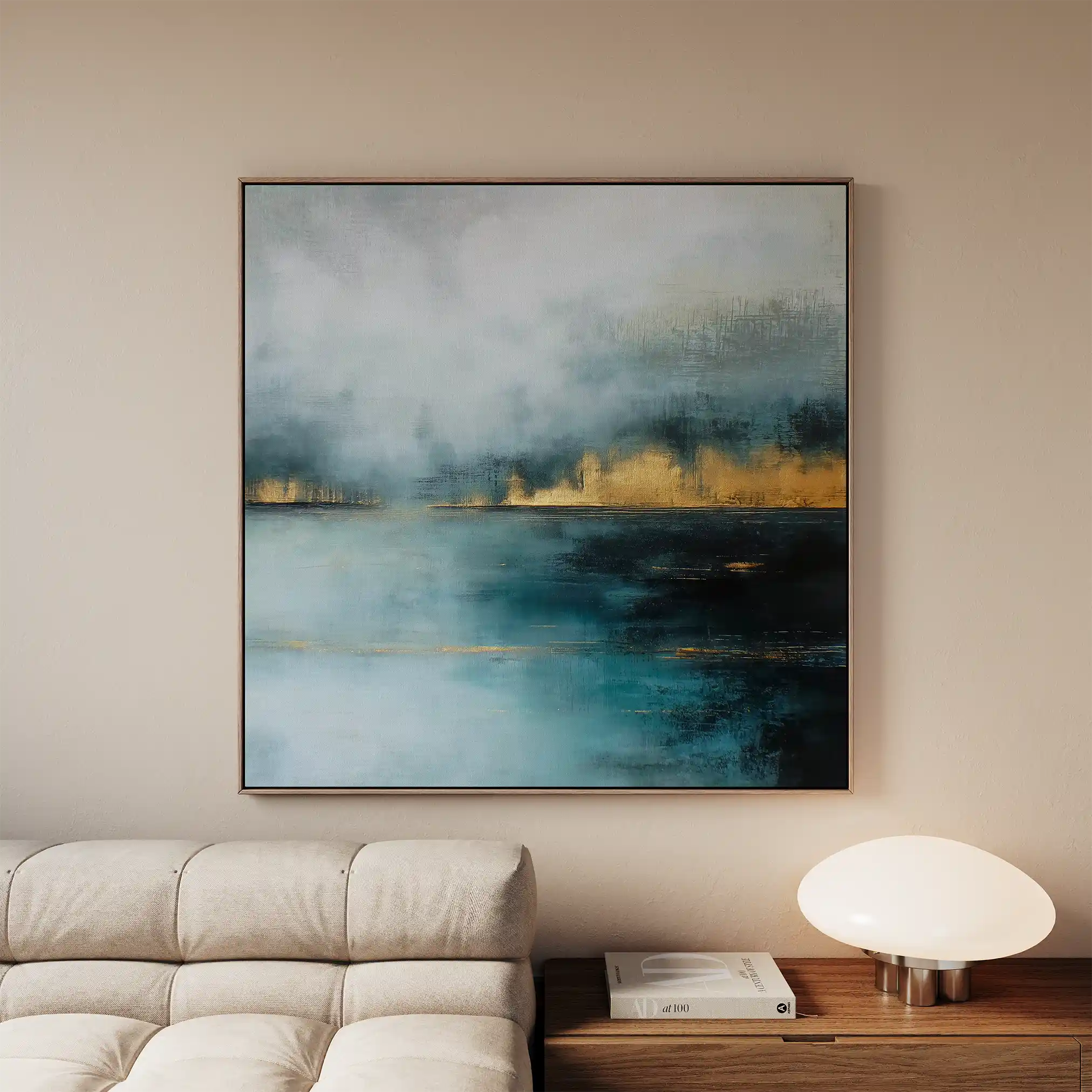 Abstract Canvas Wall Art WAD756-A 80 x 80 cm / Stretched on hidden frame