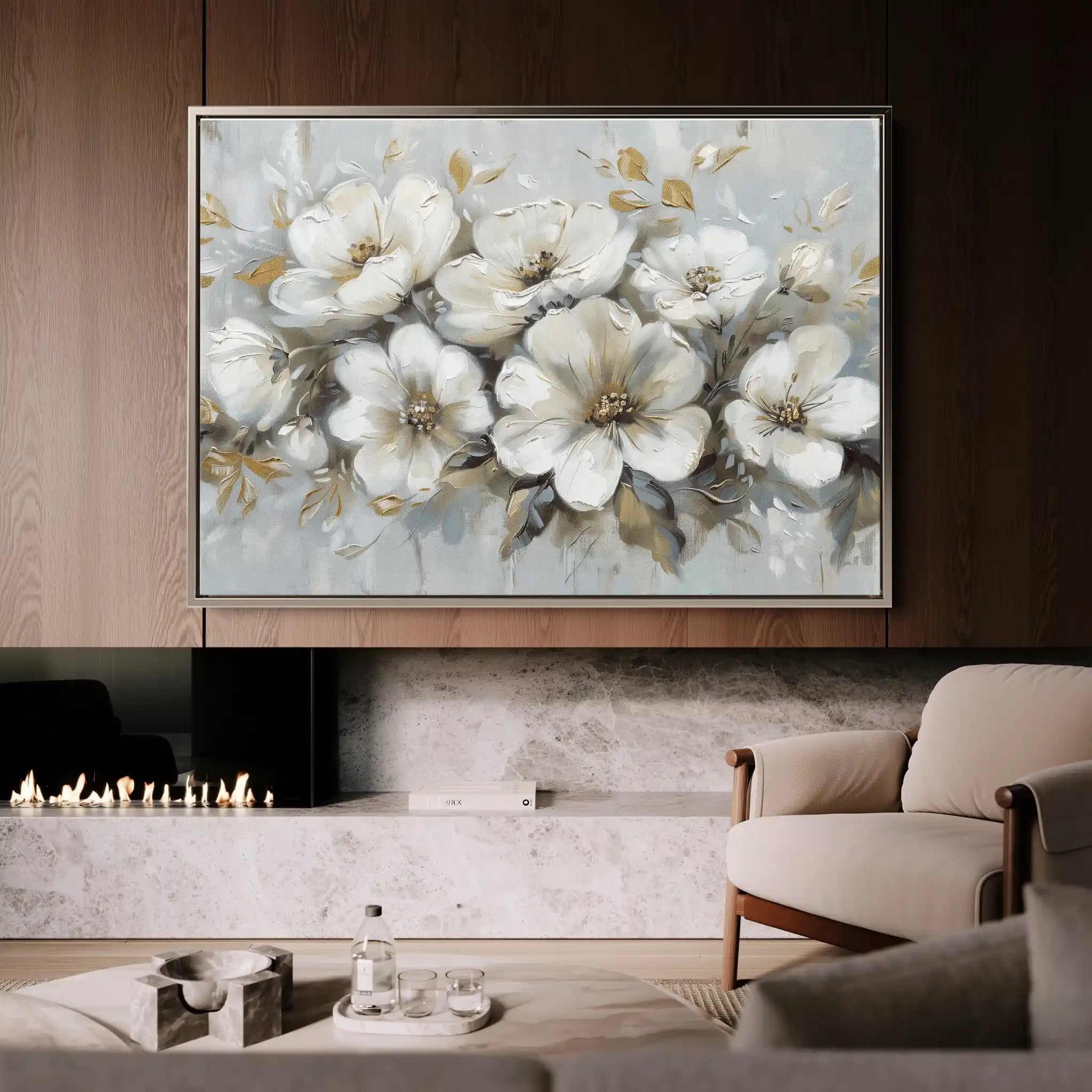 Floral Canvas Wall Art WAD756-F 90 x 60 cm / Stretched on hidden frame