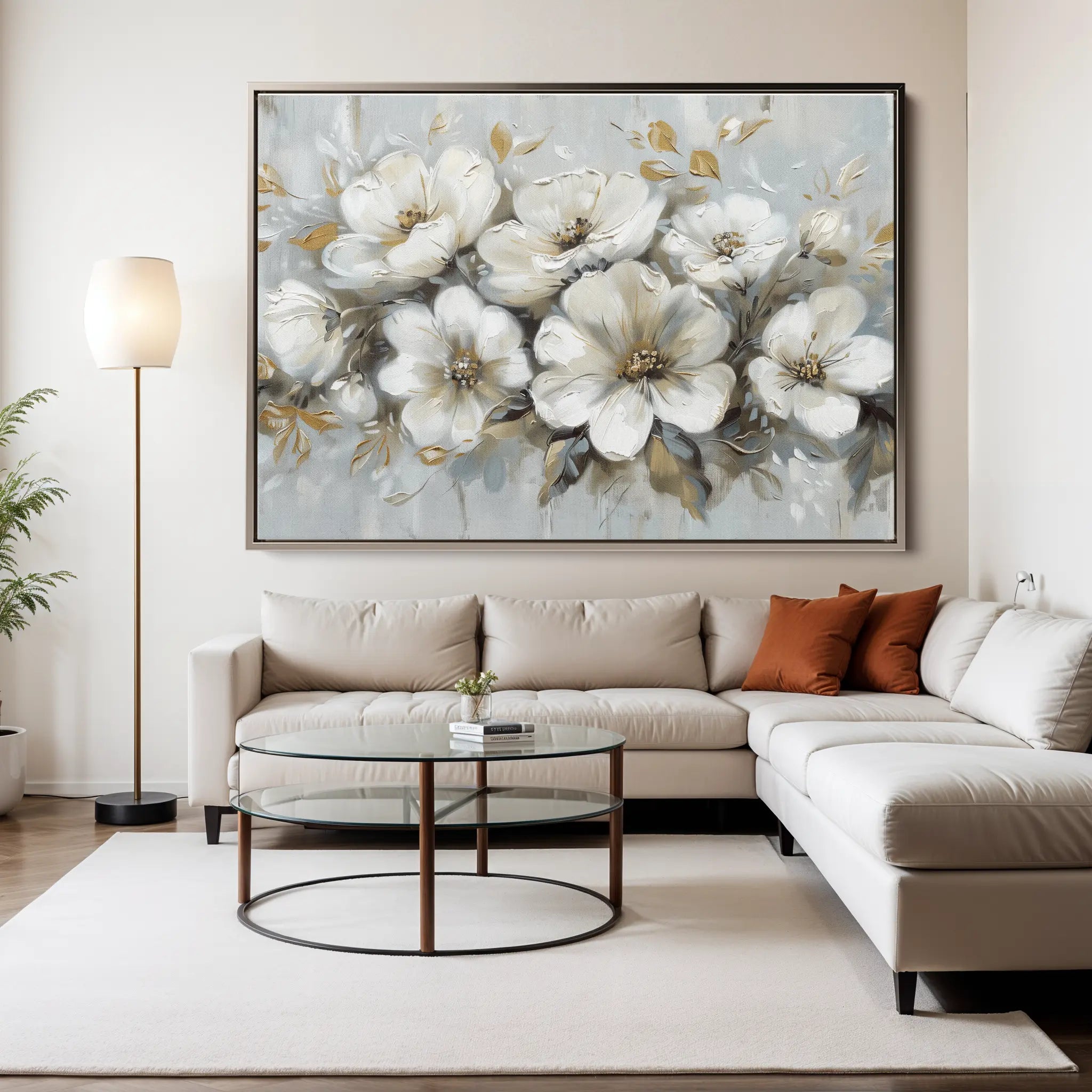 Floral Canvas Wall Art WAD756-F 90 x 60 cm / Stretched on hidden frame