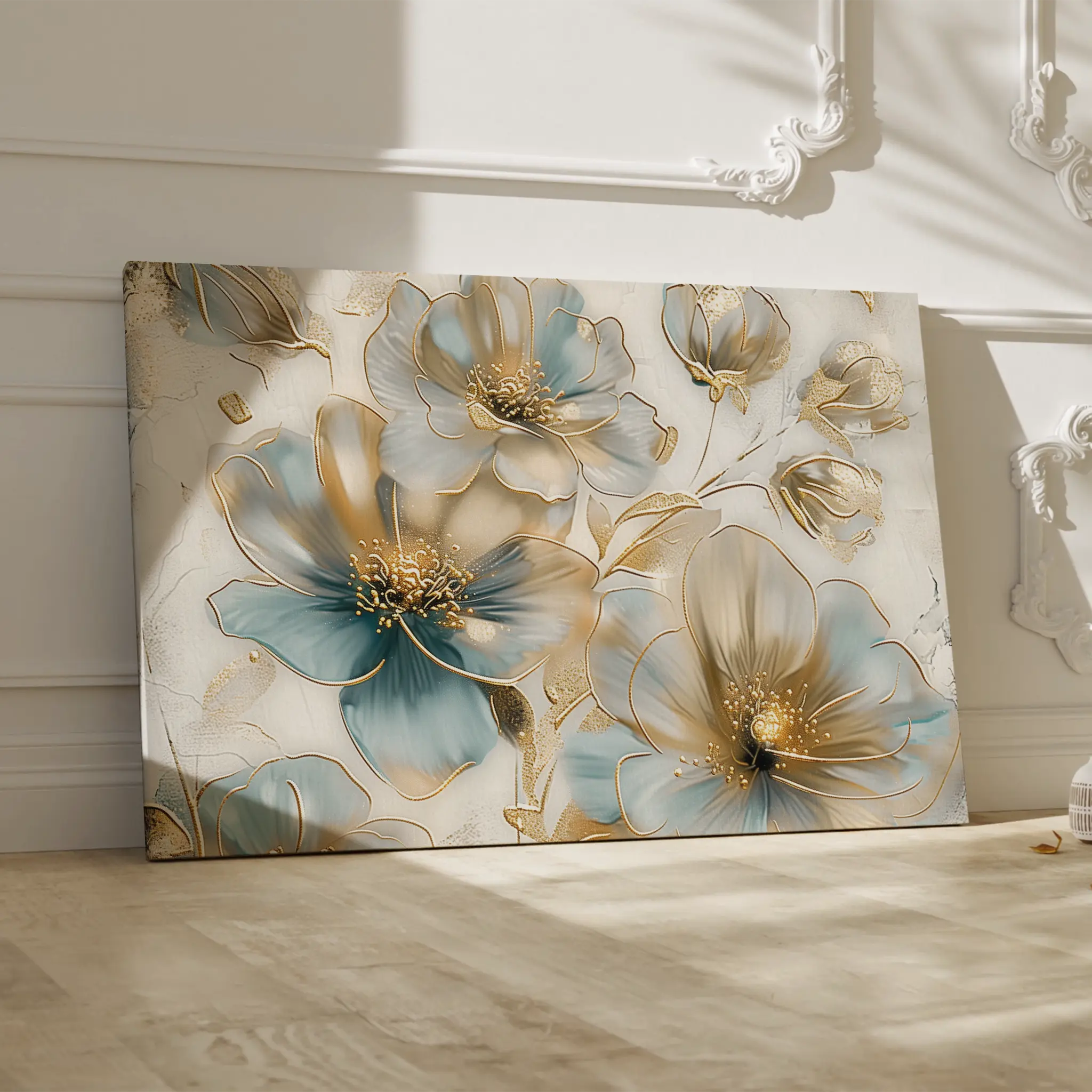 Floral Canvas Wall Art WAD757-F 90 x 60 cm / Stretched on hidden frame