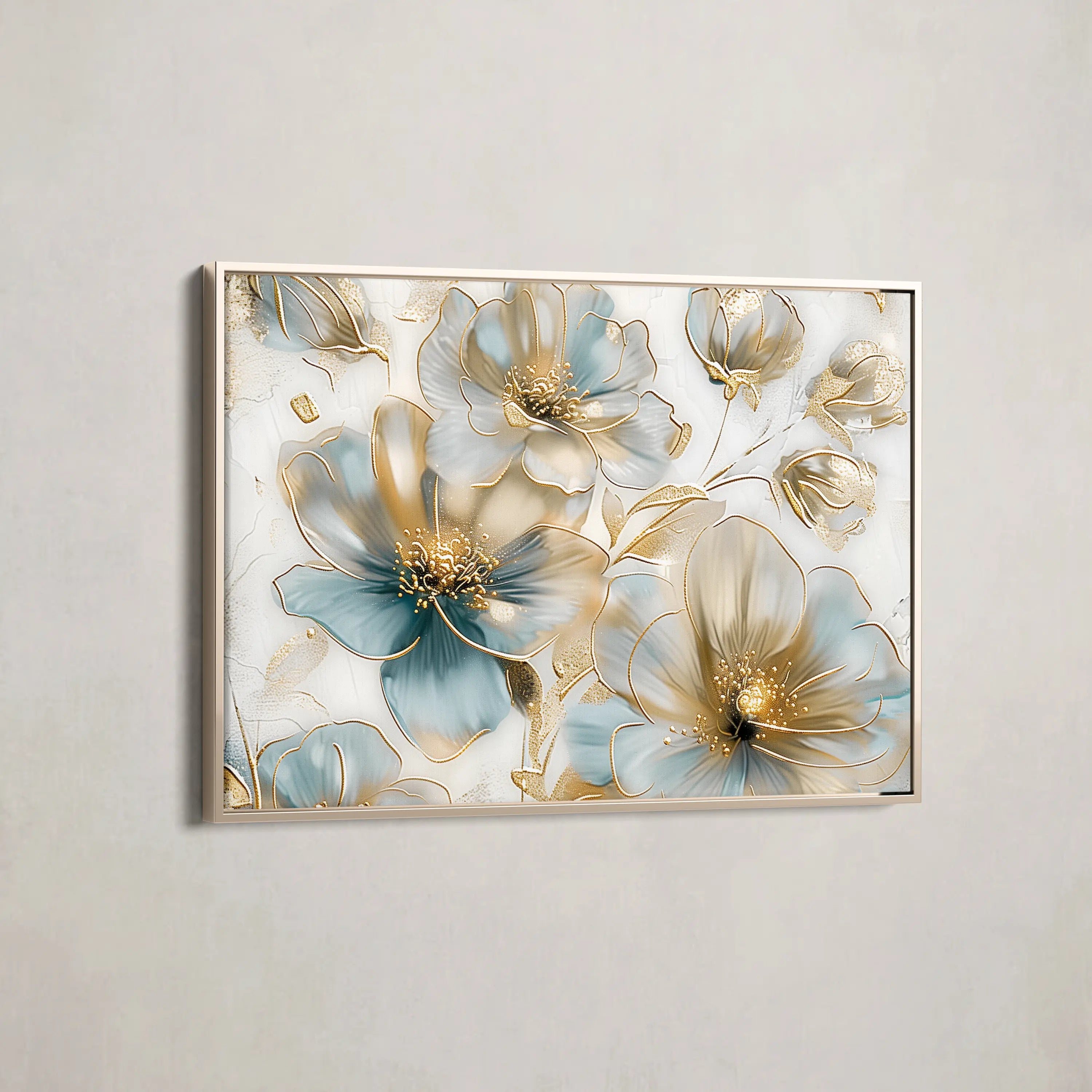 Floral Canvas Wall Art WAD757-F 90 x 60 cm / Stretched on hidden frame