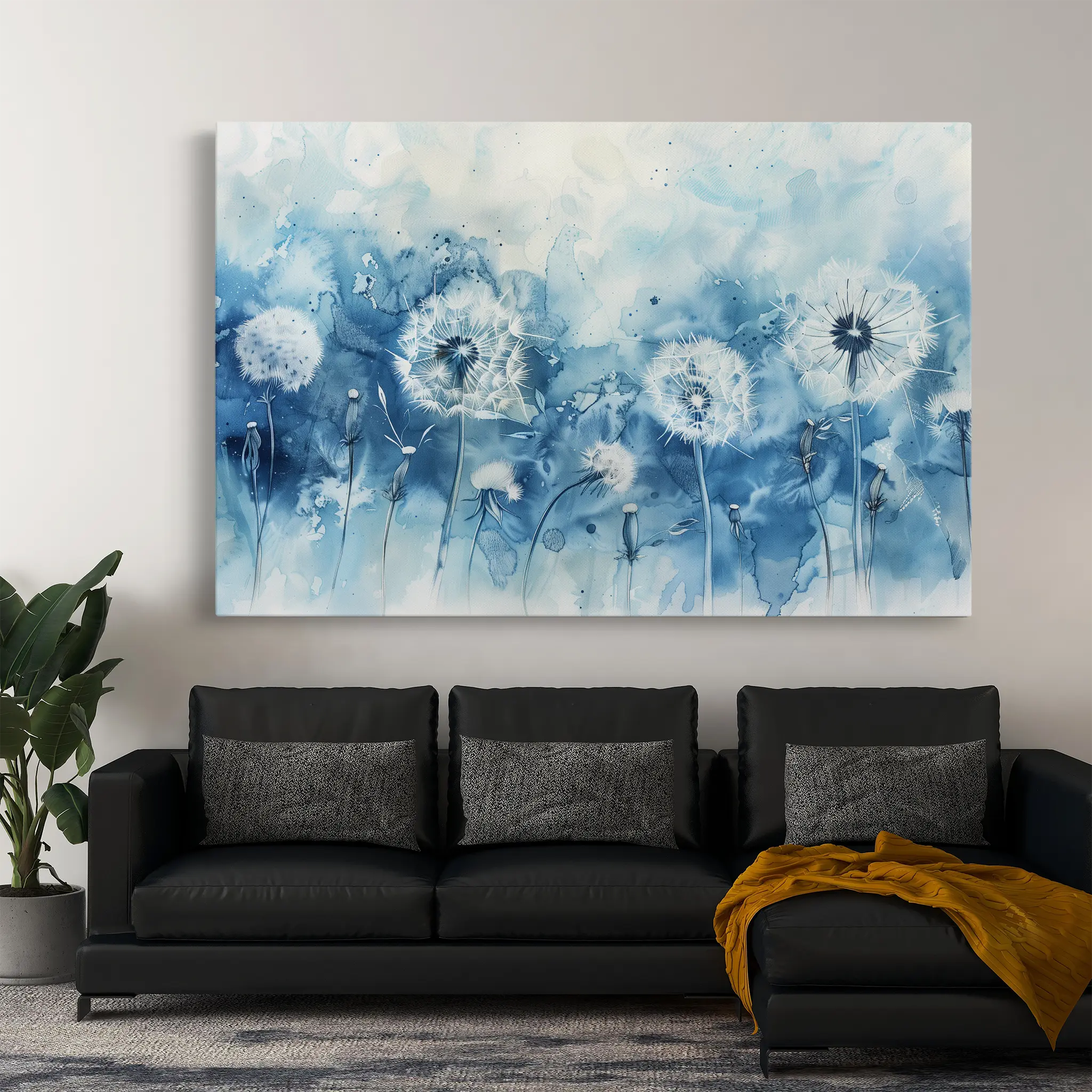 Floral Canvas Wall Art WAD758-F 90 x 60 cm / Stretched on hidden frame