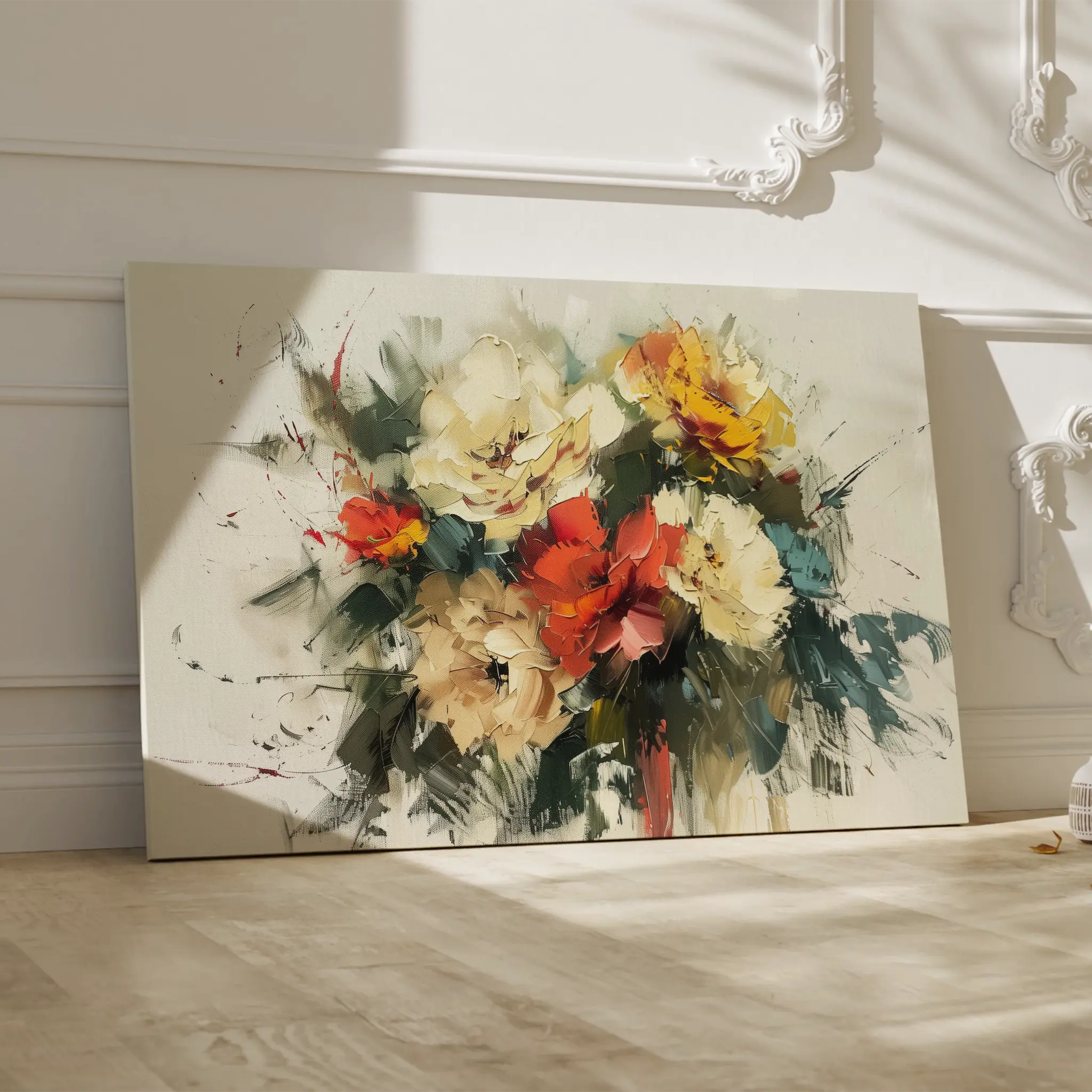 Floral Canvas Wall Art WAD759-F 90 x 60 cm / Stretched on hidden frame