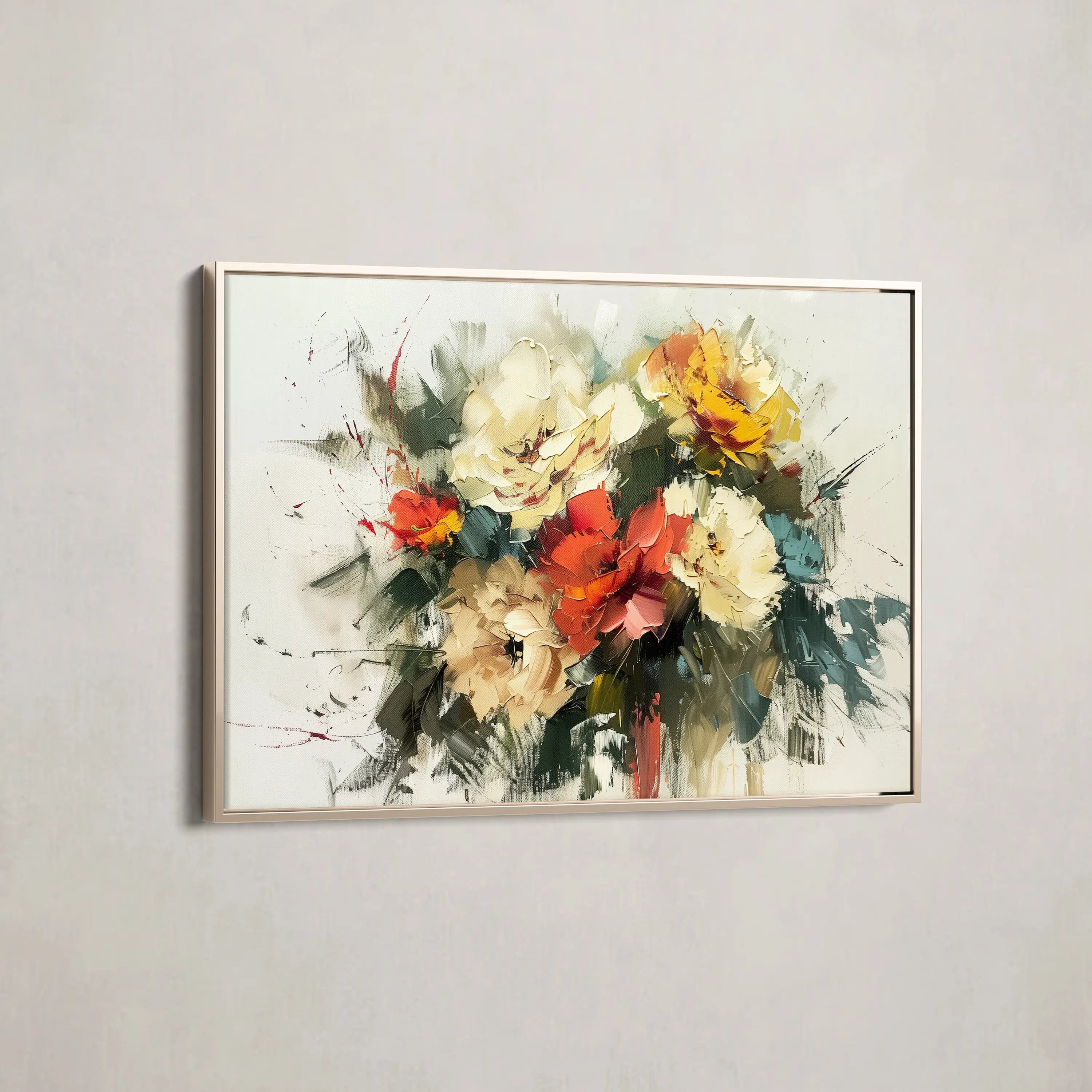 Floral Canvas Wall Art WAD759-F 90 x 60 cm / Stretched on hidden frame