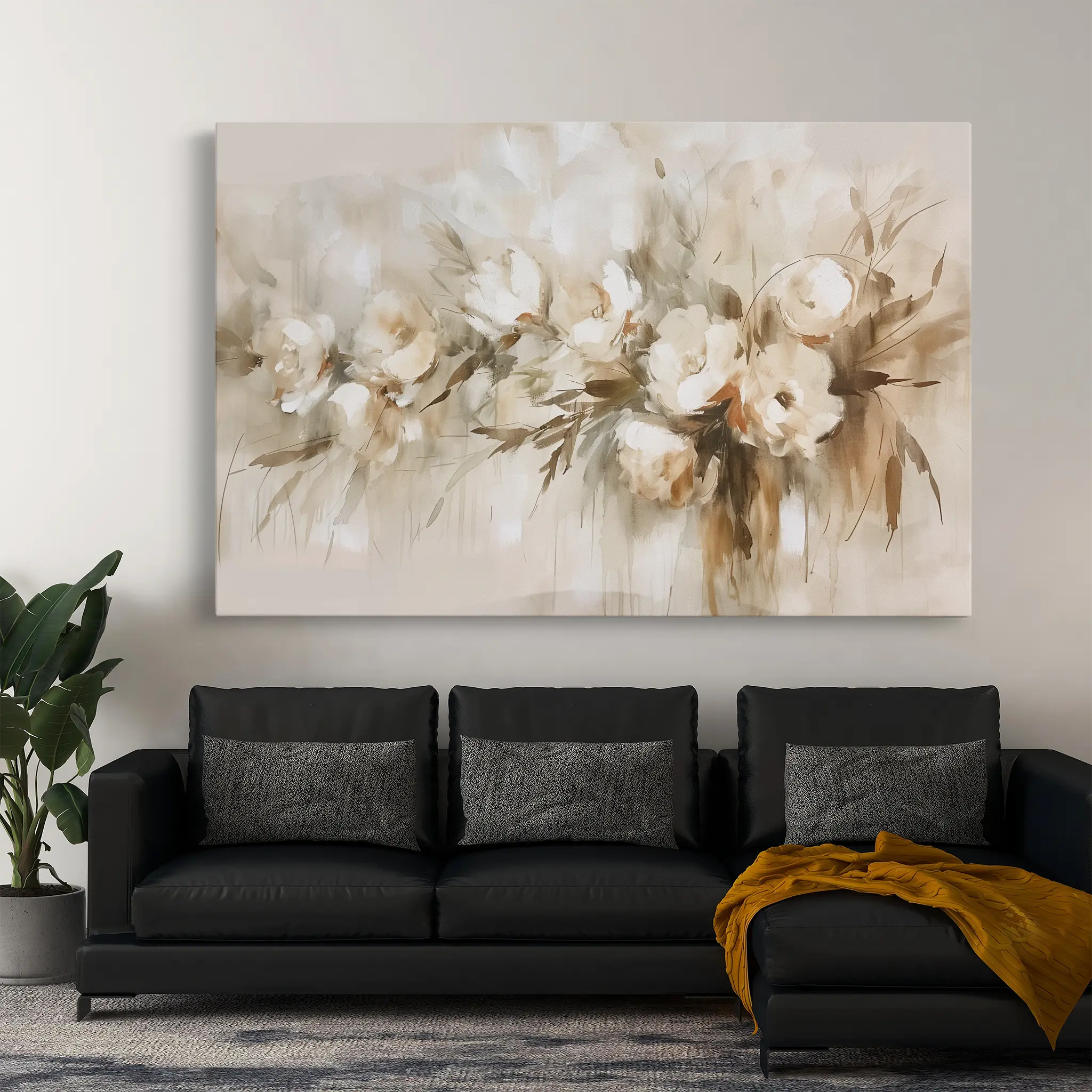 Floral Canvas Wall Art WAD760-F 90 x 60 cm / Stretched on hidden frame