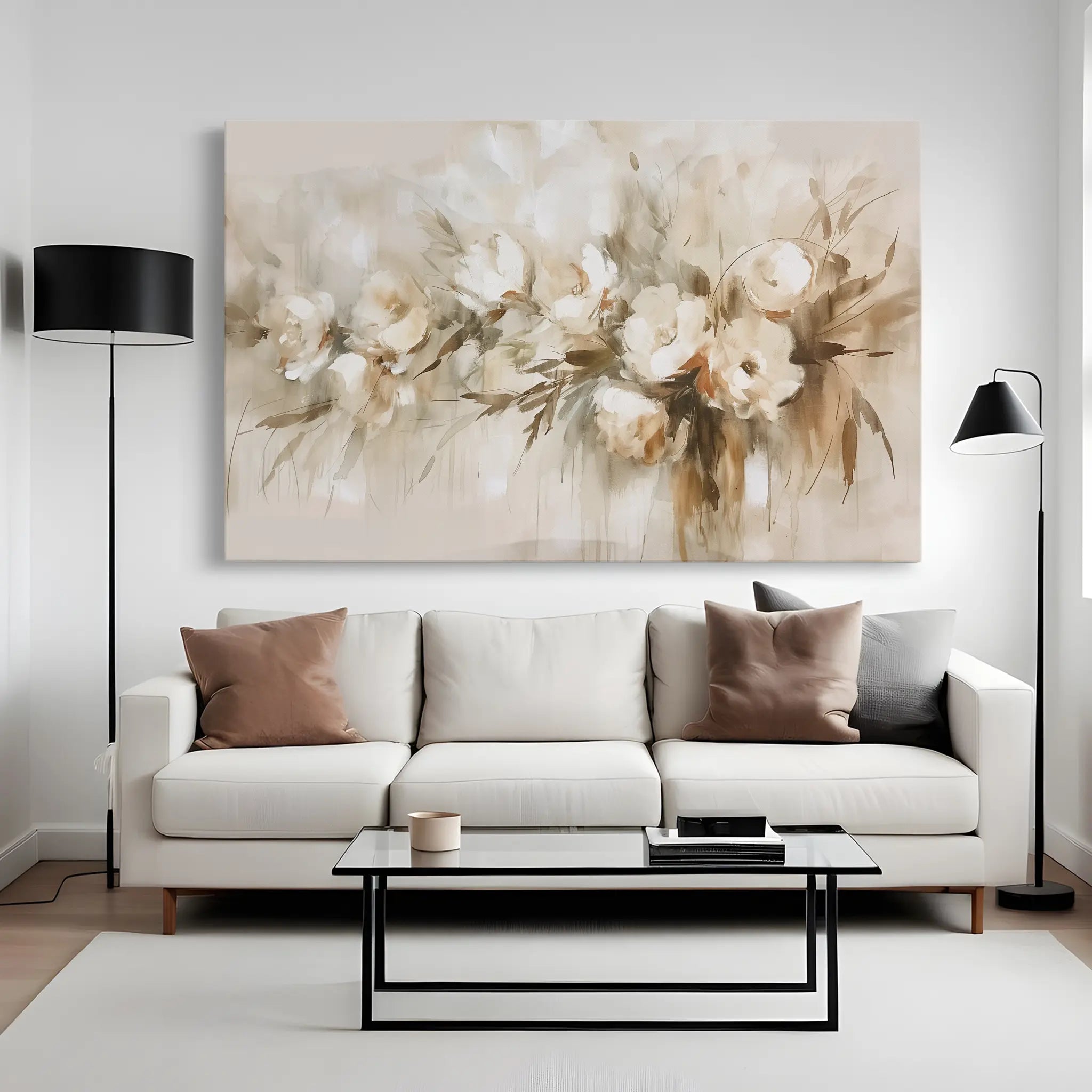 Floral Canvas Wall Art WAD760-F 90 x 60 cm / Stretched on hidden frame