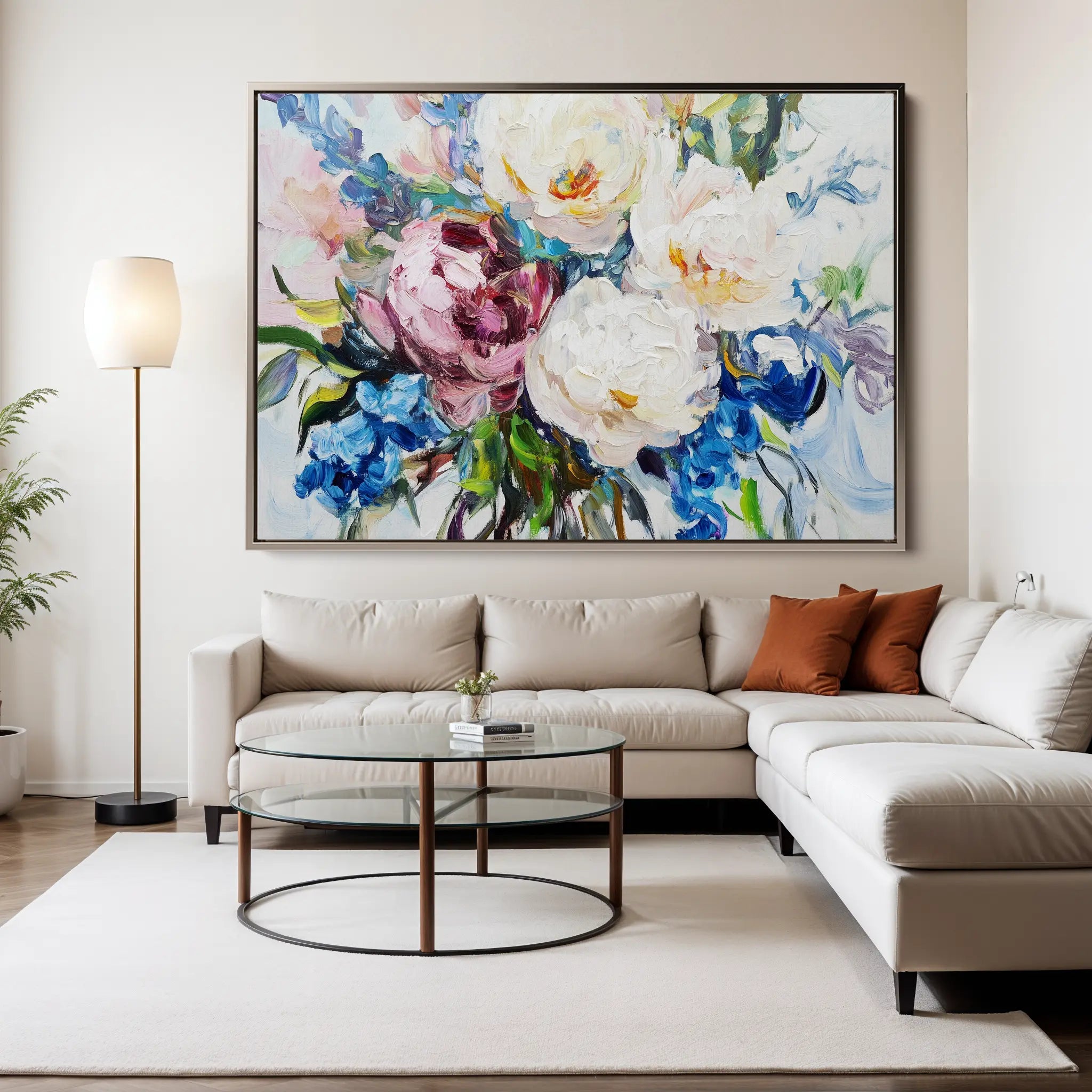 Floral Canvas Wall Art WAD761-F 90 x 60 cm / Stretched on hidden frame