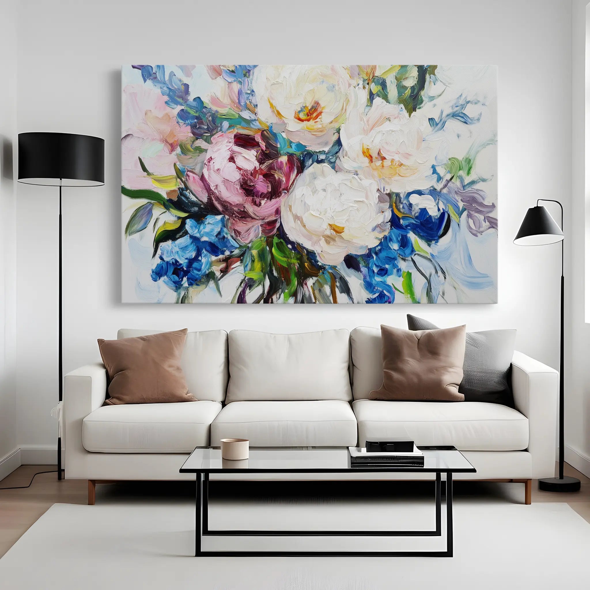 Floral Canvas Wall Art WAD761-F 90 x 60 cm / Stretched on hidden frame