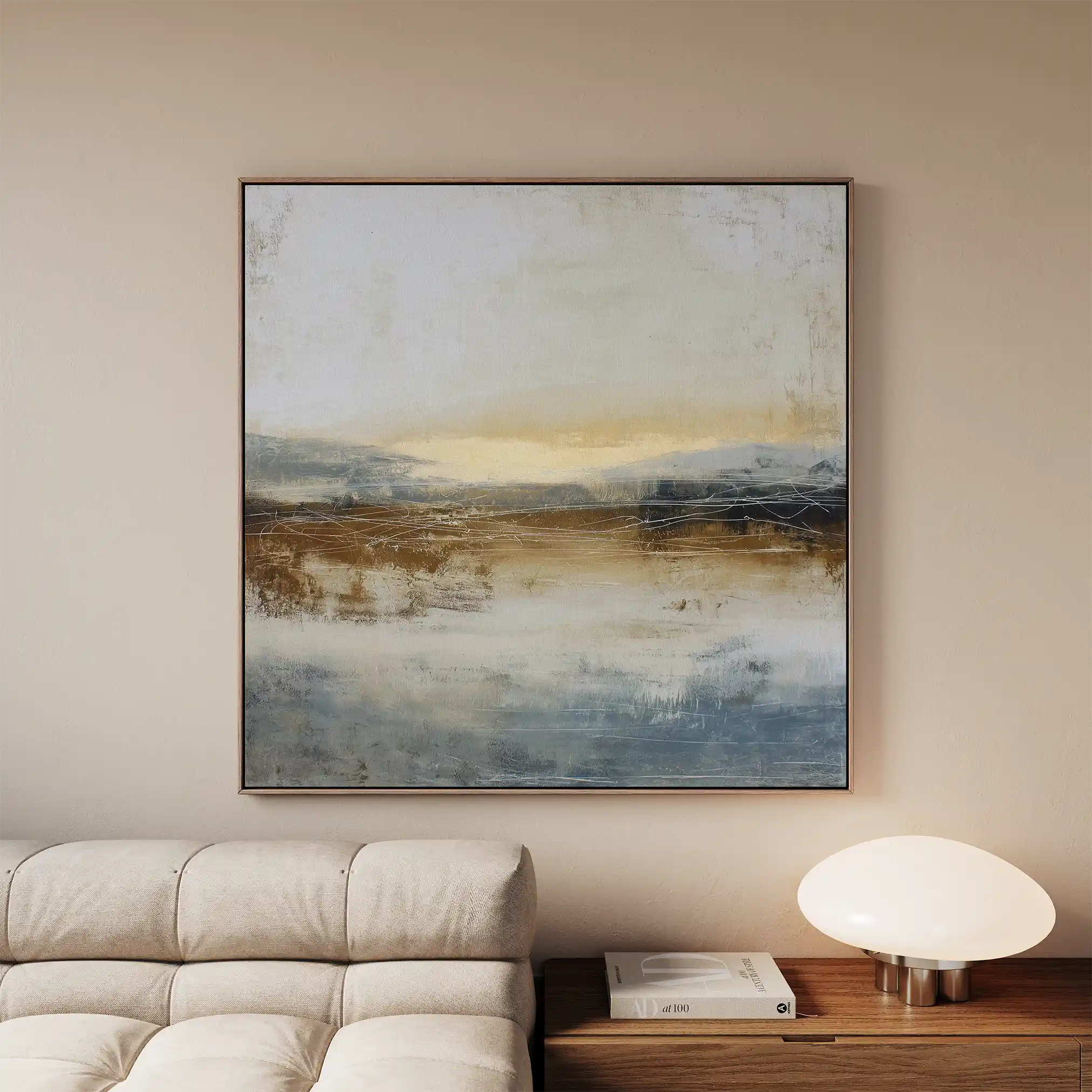 Abstract Canvas Wall Art WAD762-A 80 x 80 cm / Stretched on hidden frame
