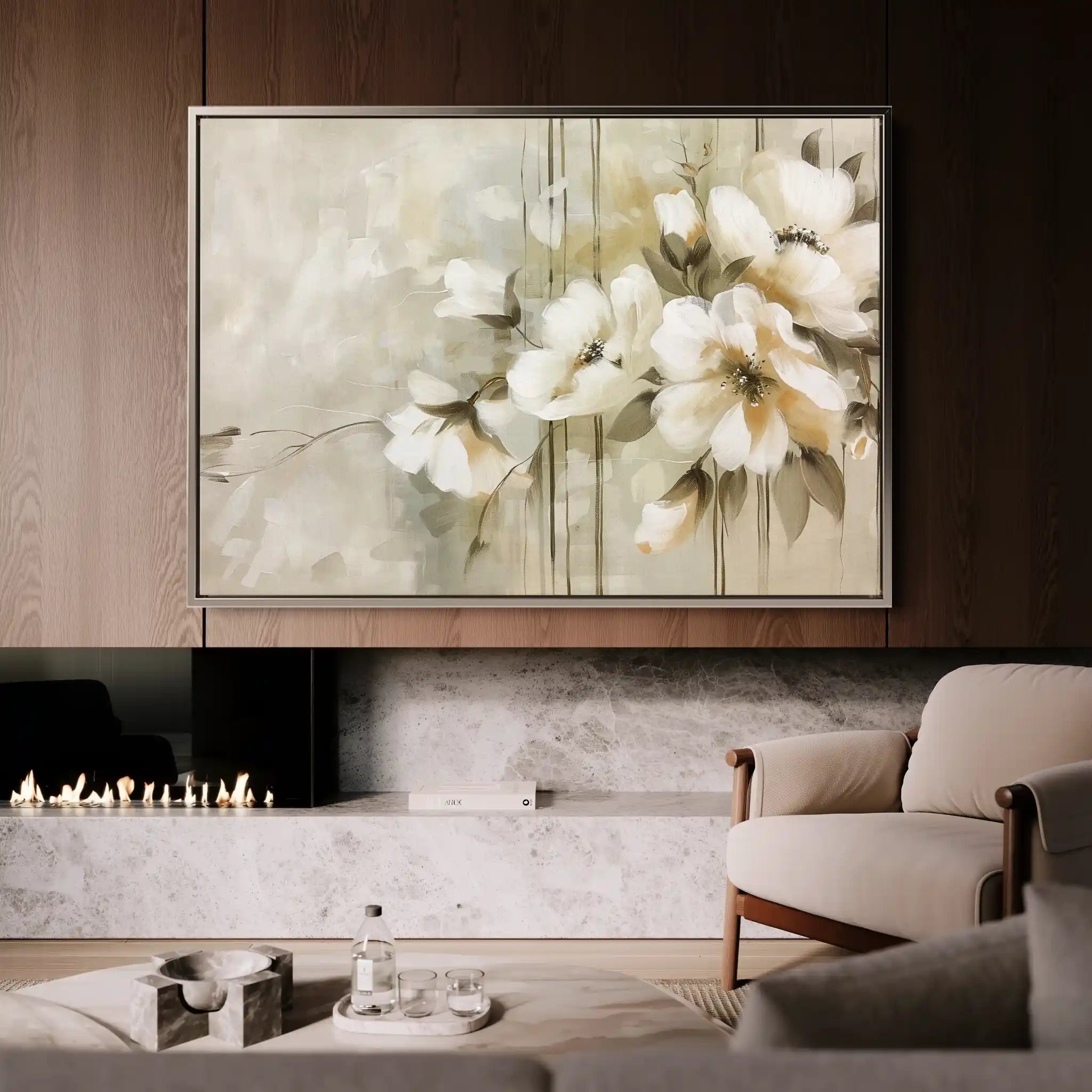 Floral Canvas Wall Art WAD762-F 90 x 60 cm / Stretched on hidden frame