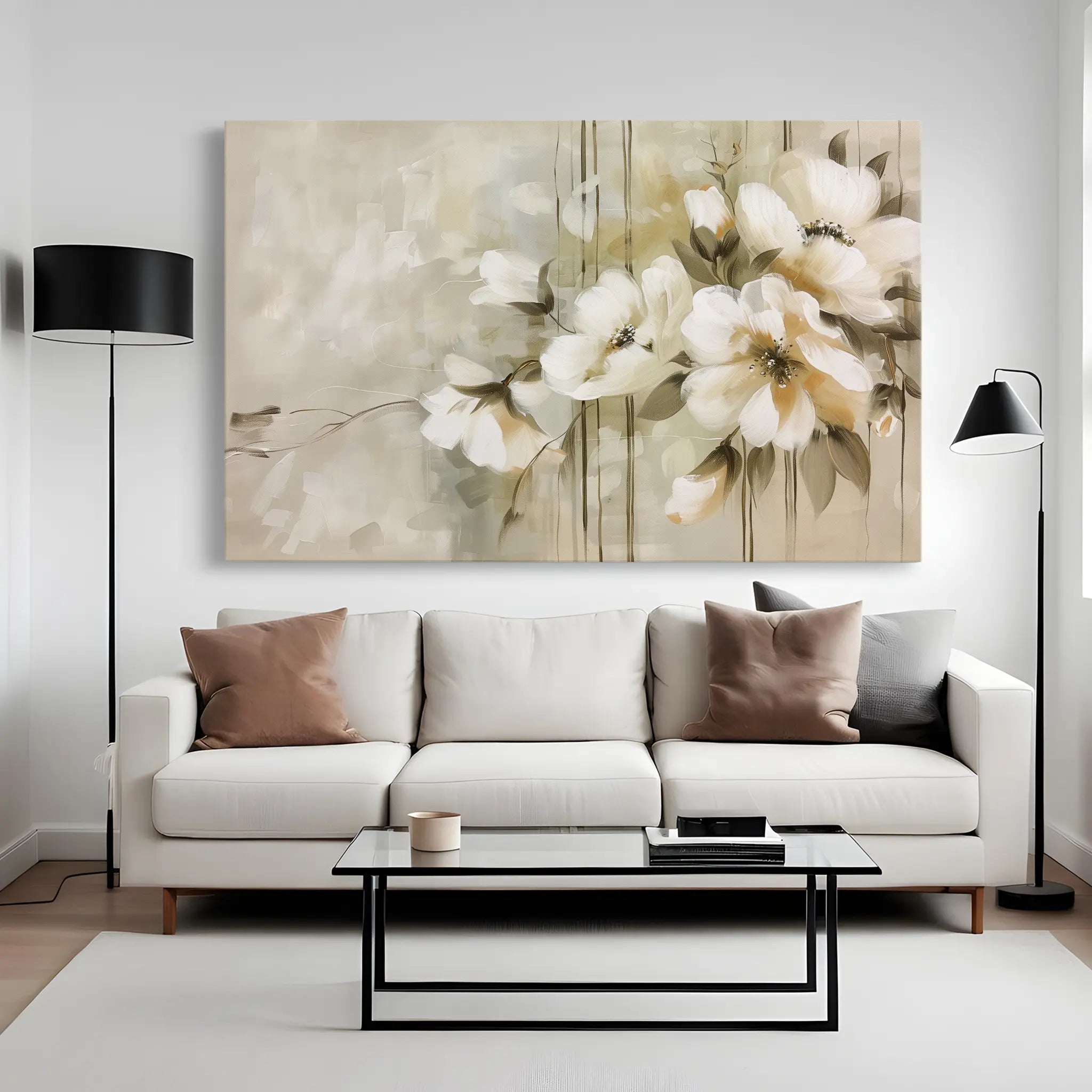 Floral Canvas Wall Art WAD762-F 90 x 60 cm / Stretched on hidden frame