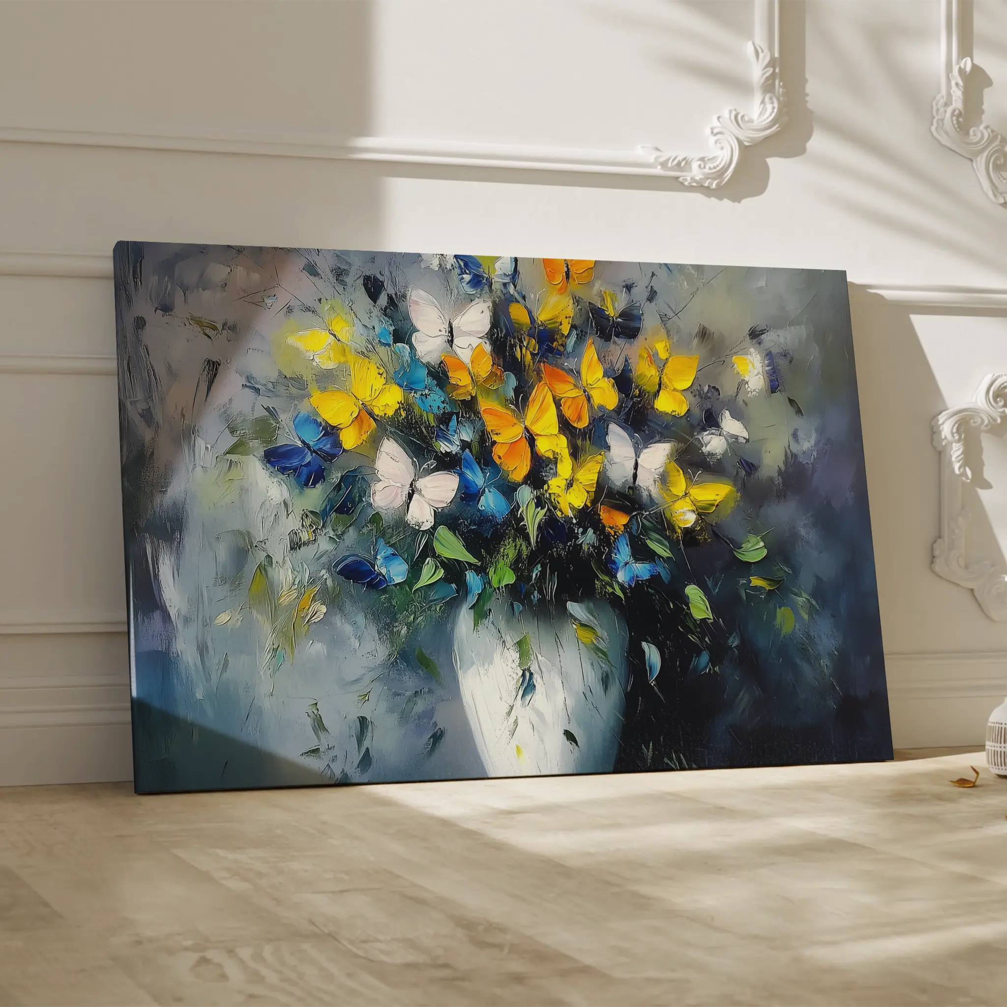 Floral Canvas Wall Art WAD763-F 90 x 60 cm / Stretched on hidden frame