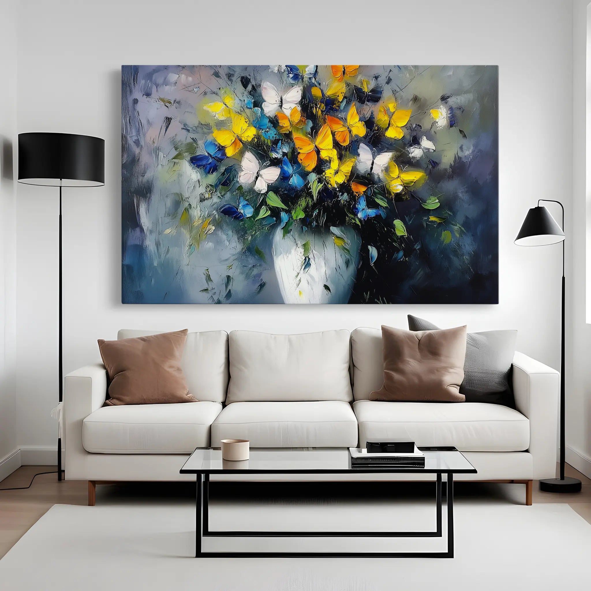 Floral Canvas Wall Art WAD763-F 90 x 60 cm / Stretched on hidden frame